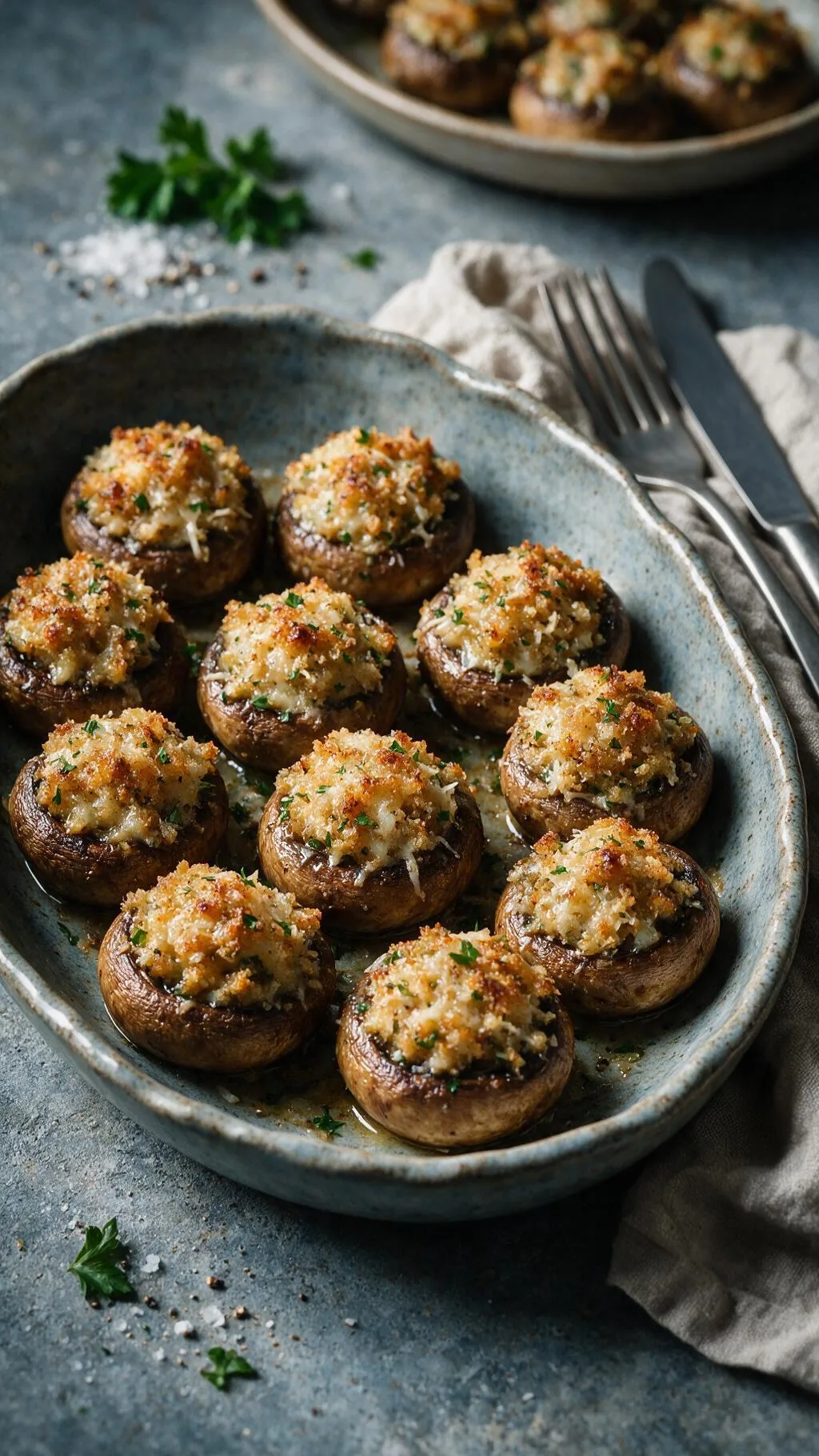 Gefüllte Champignons