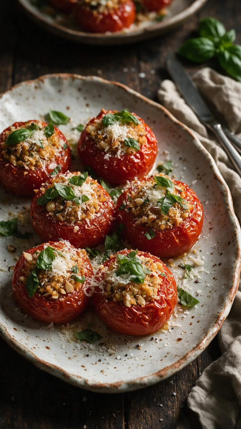 Gefüllte Parmesan-Tomaten