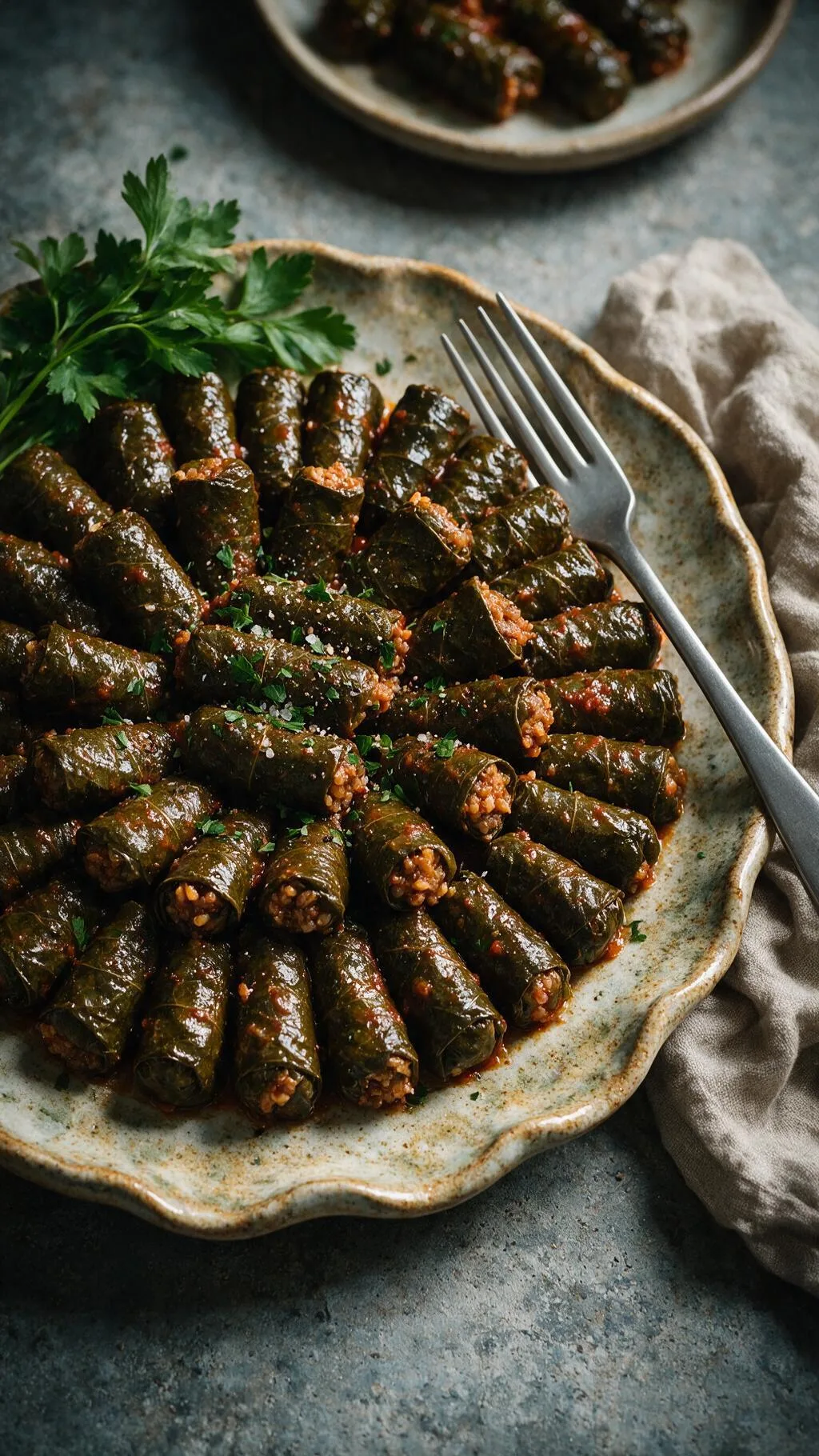 Gefüllte Weinblätter Hackfleisch