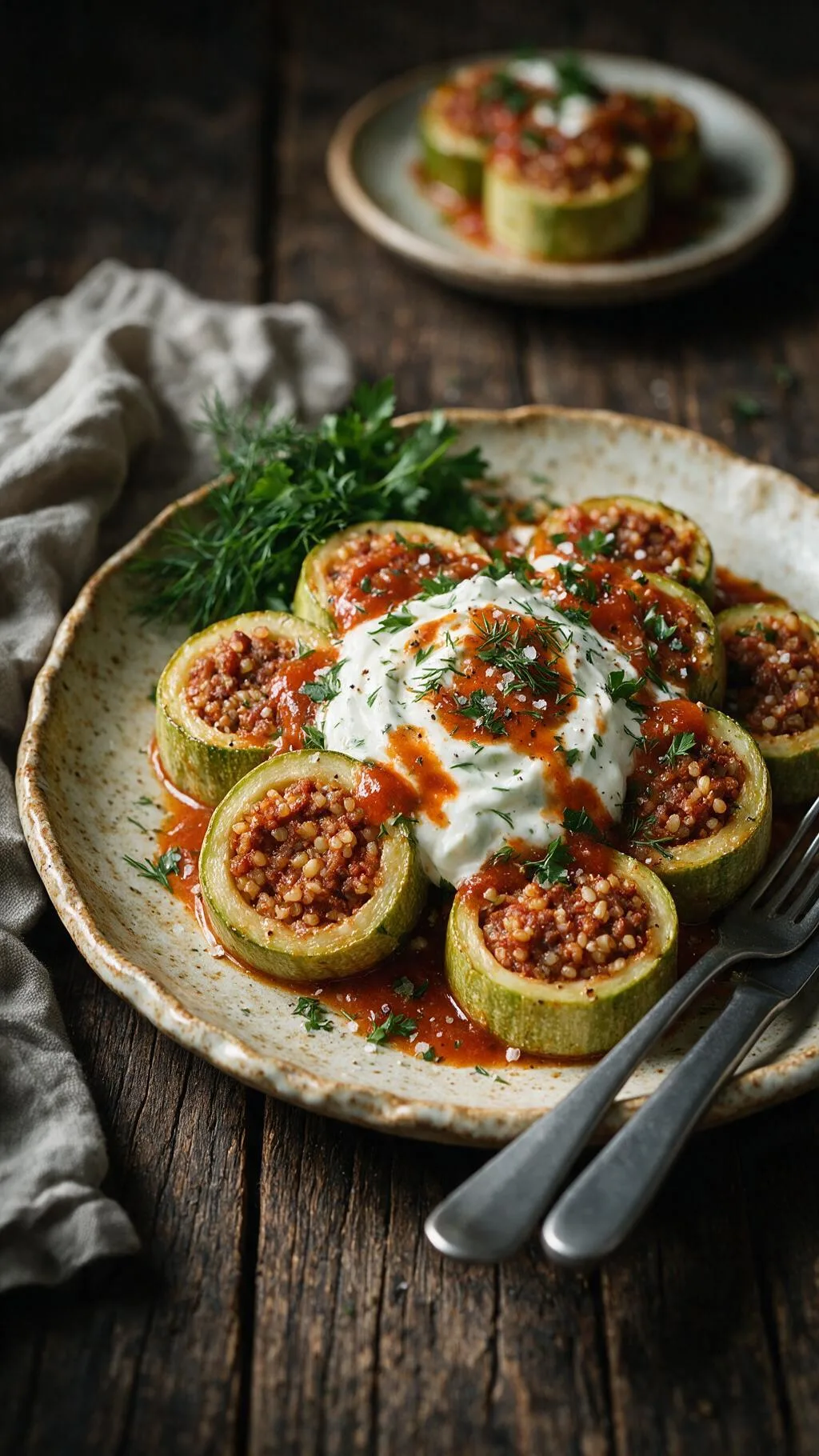 Gefüllte Zucchini mit Hackfleisch