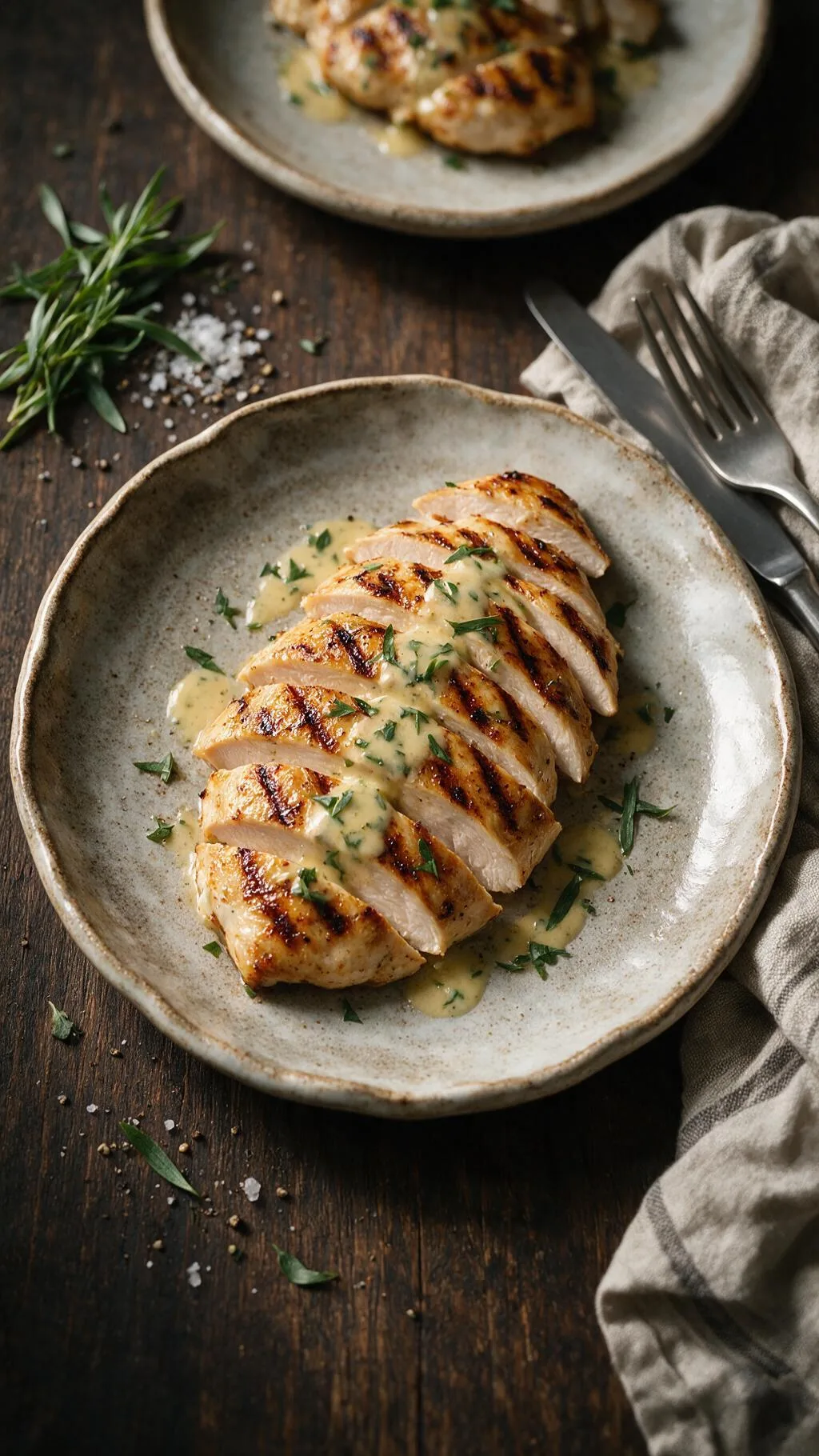 Gegrillte Hähnchenbrust mit Orange