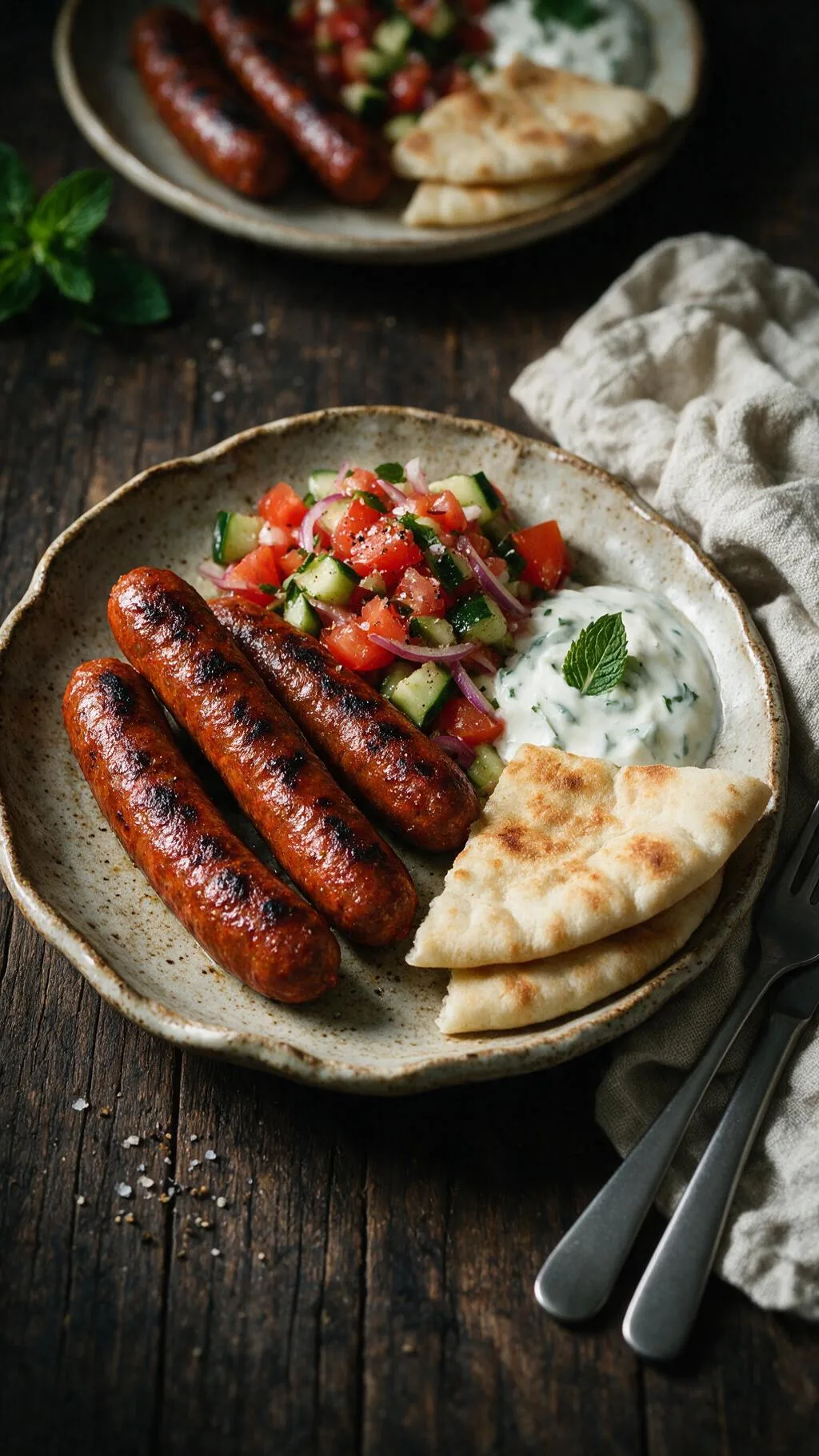 Merguez mit Joghurt und Minze