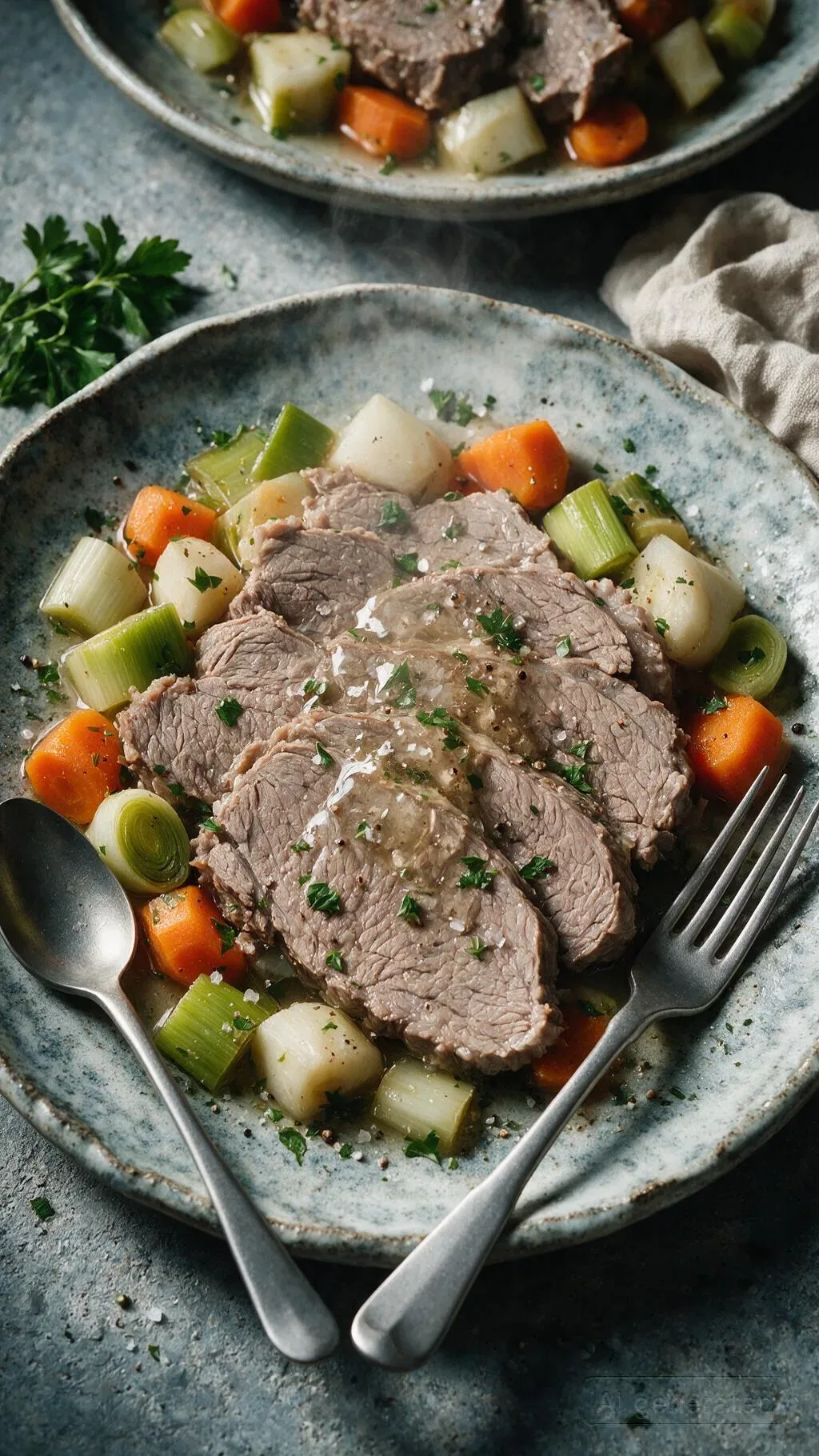 Gekochtes Rindfleisch