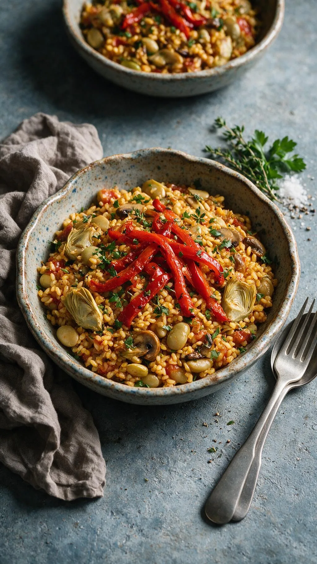 Gemüse-Paella mit Safran