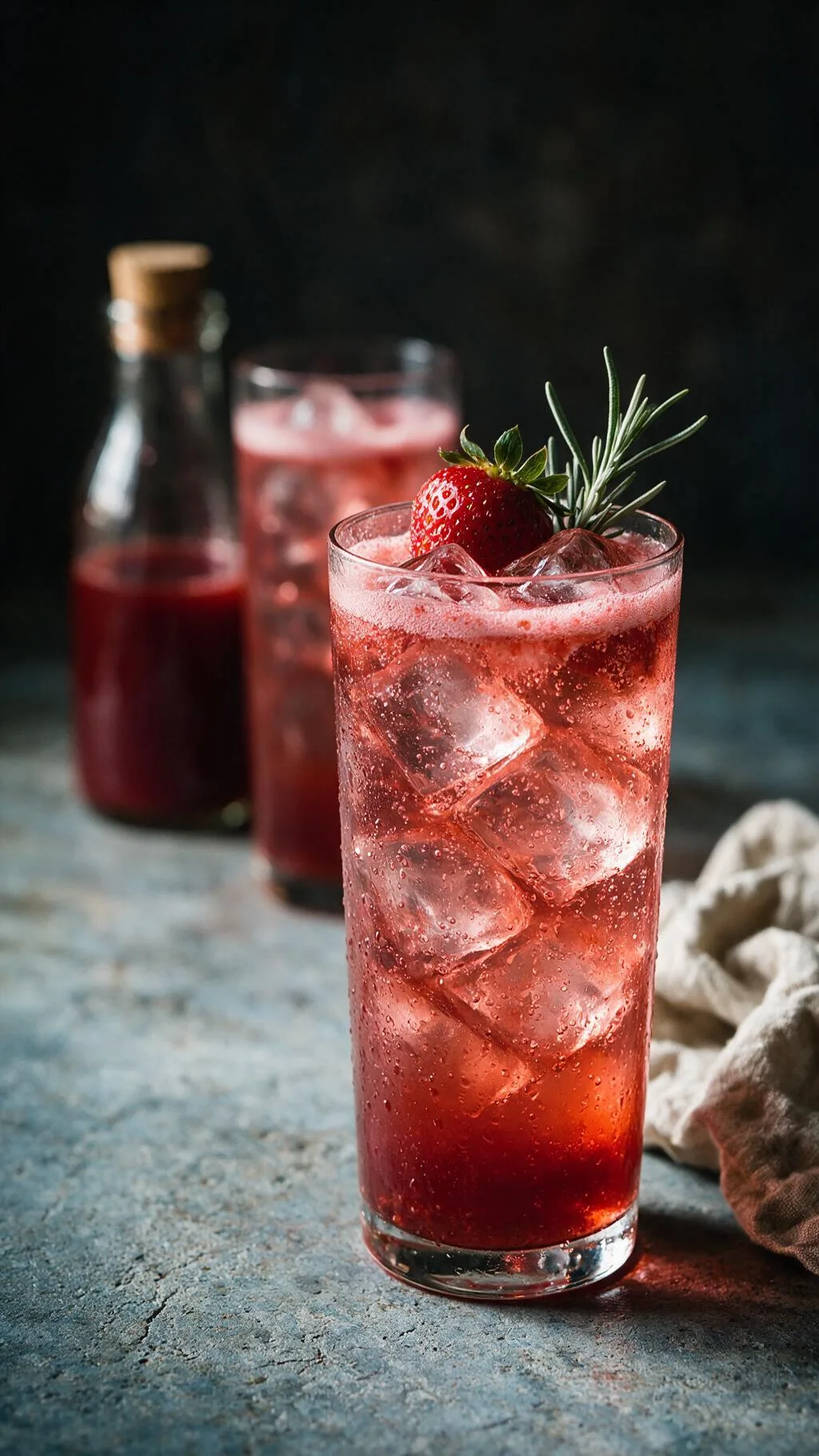 Geröstete Erdbeer-Soda