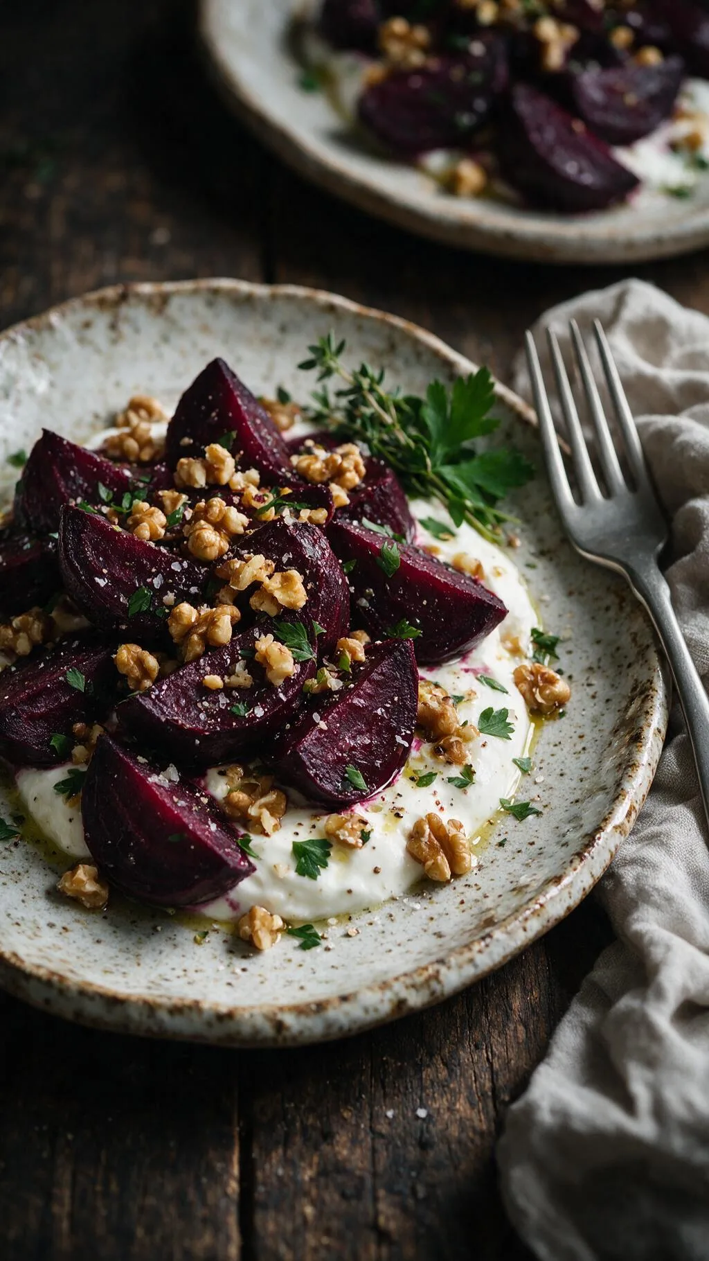 Geröstete Rote Bete mit Joghurt