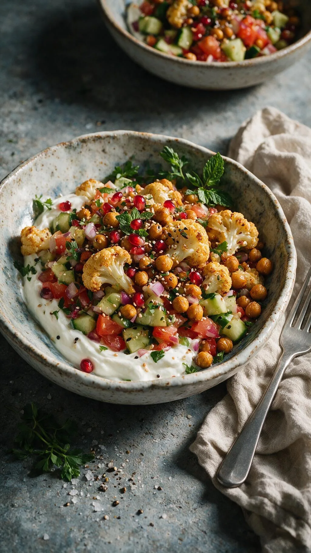Blumenkohl-Kichererbsen-Salat