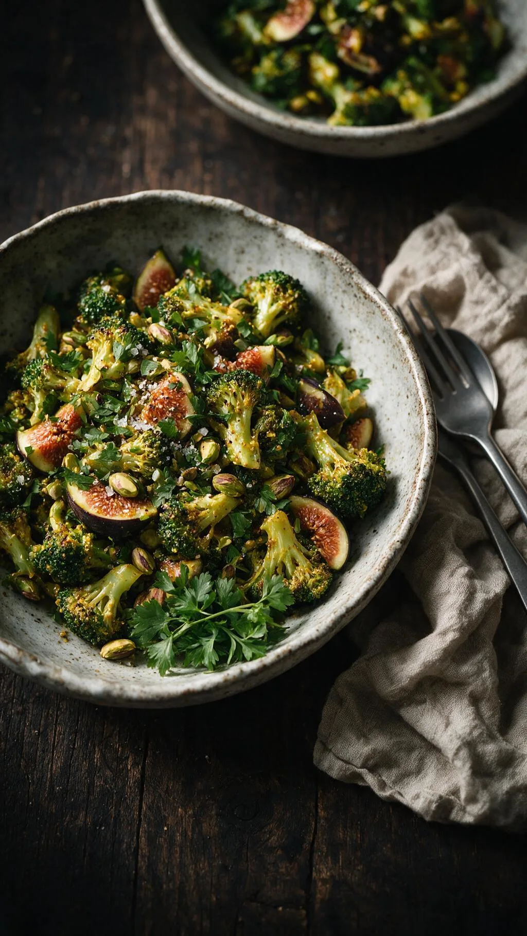 Brokkolisalat mit Pistazien