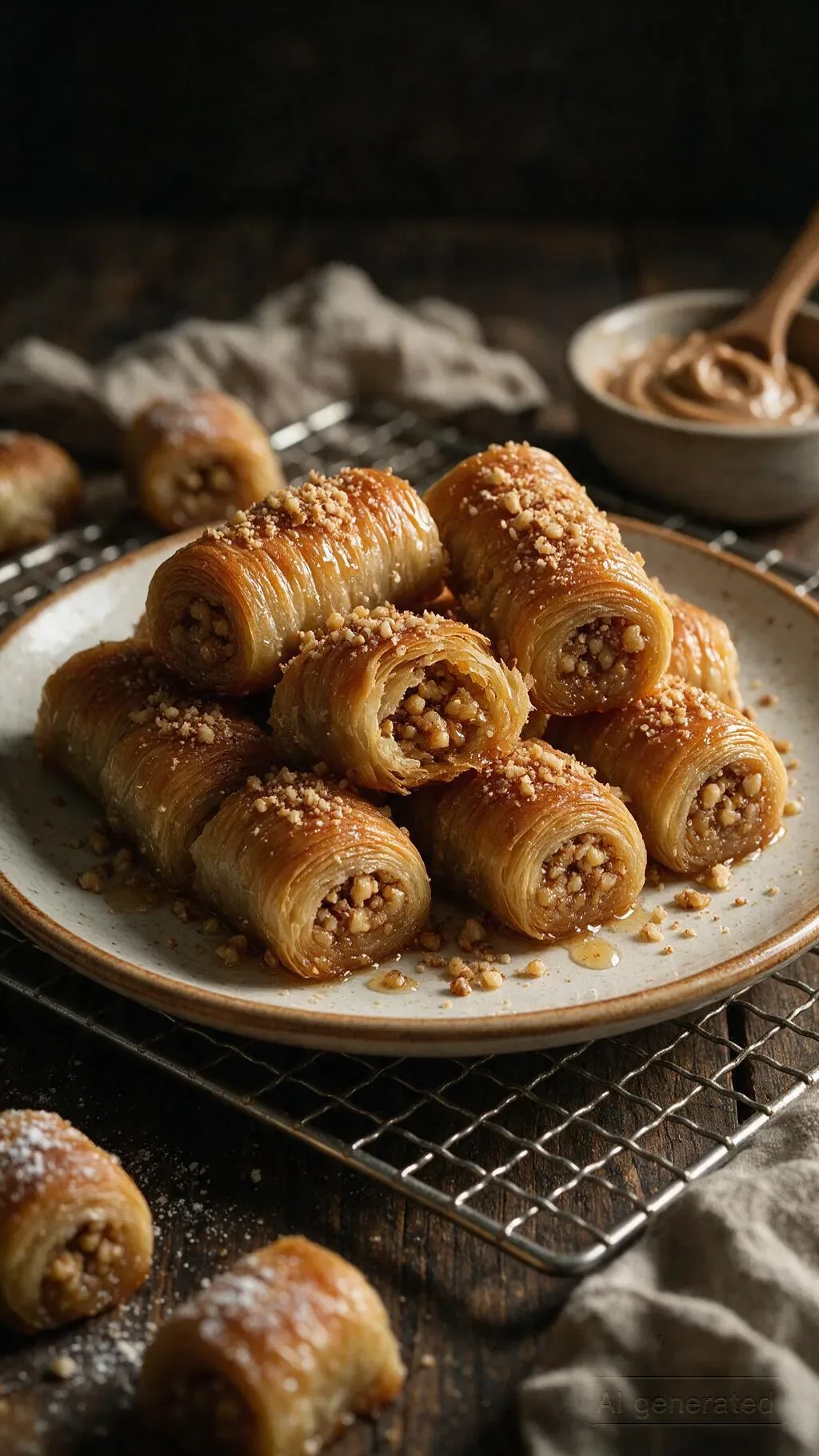Gerolltes Walnuss-Baklava