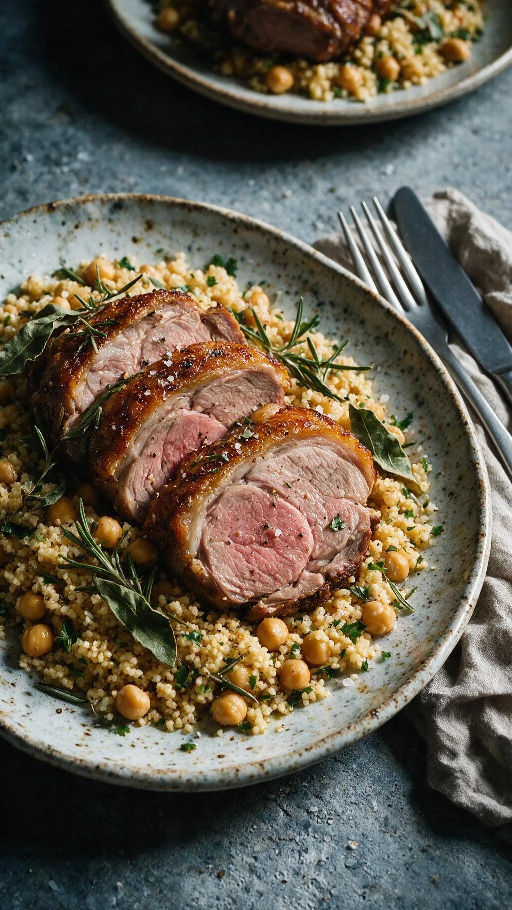 Lammkeule mit Couscous