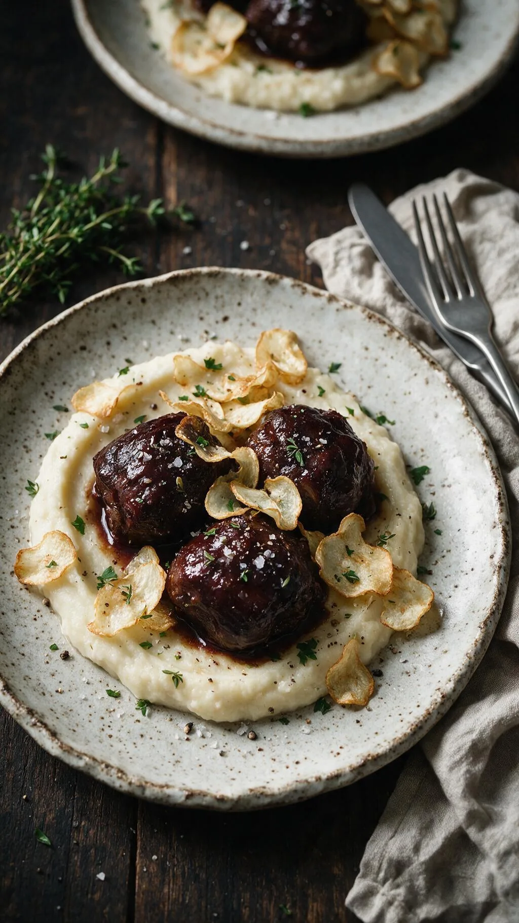 Schweinebäckchen in Rotwein