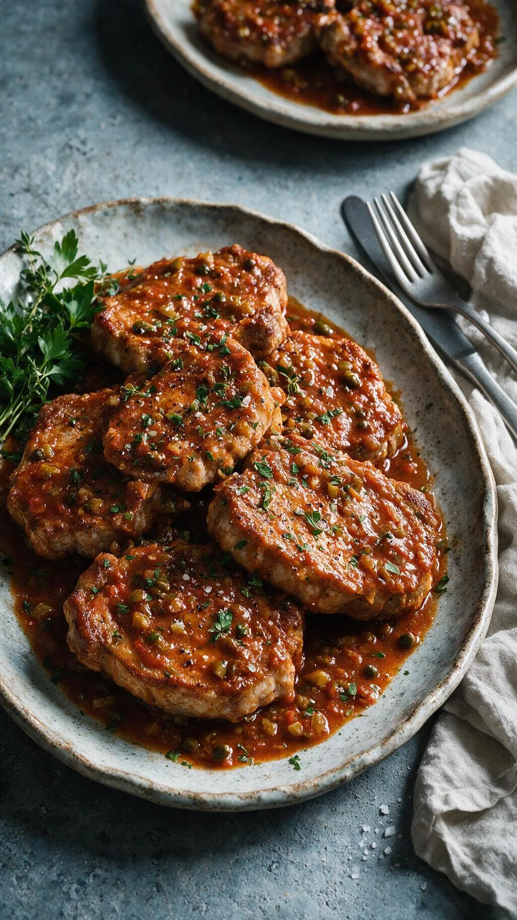 Schweinekoteletts Charcutière