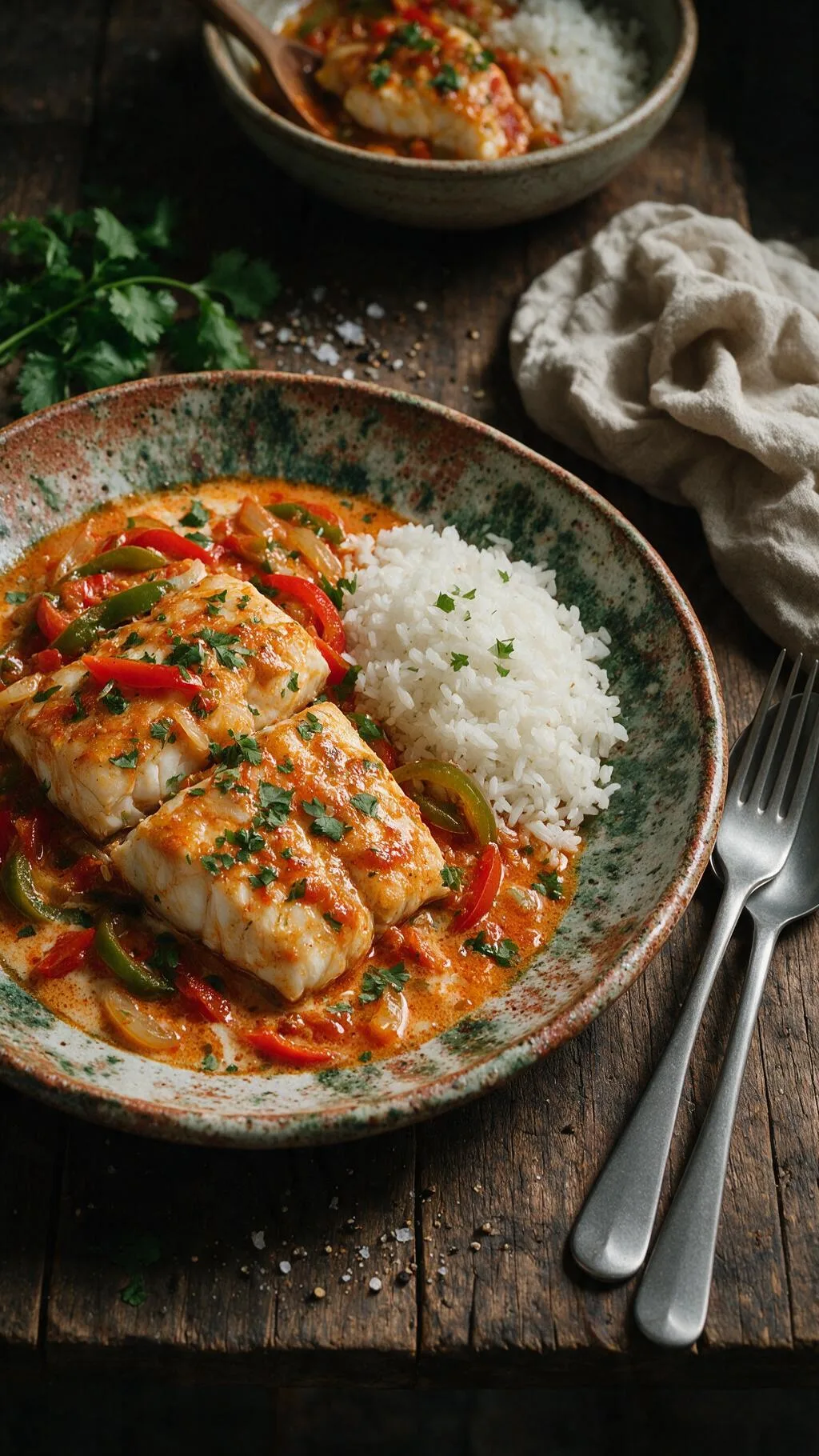 Geschmorter Fisch in Kokosmilch
