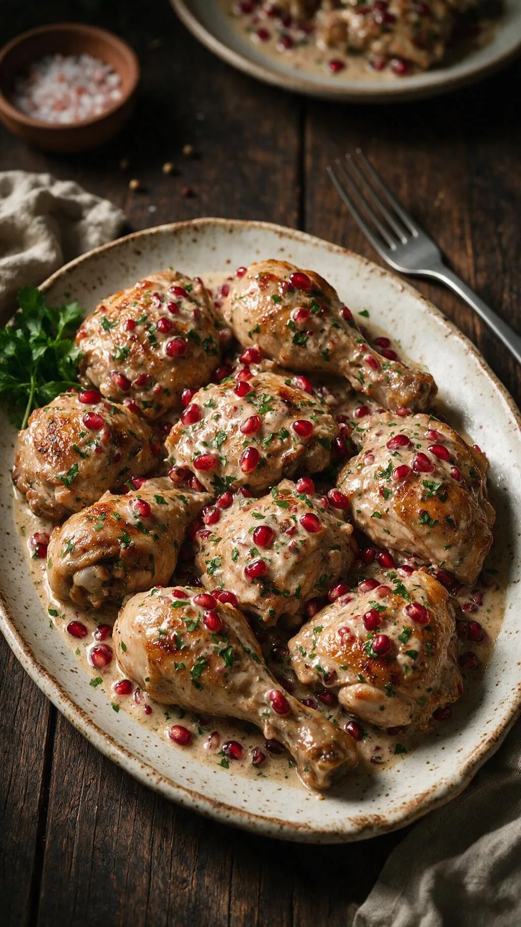 Geschmortes Granatapfel-Huhn