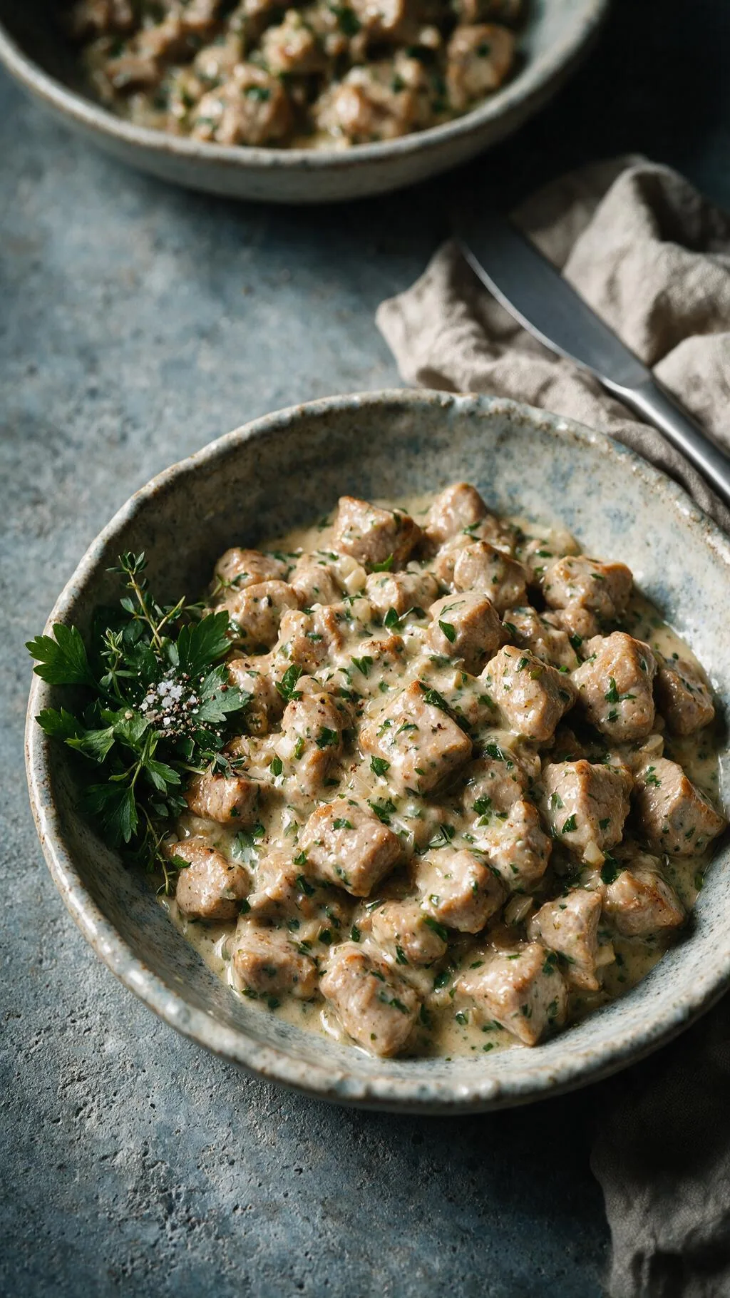 Schweinegeschnetzeltes mit Kräutern