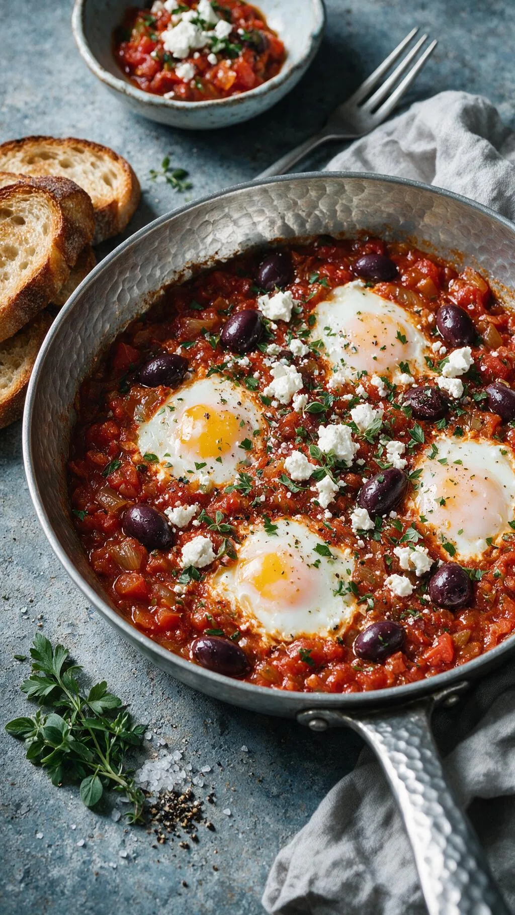 Shakshuka mit Kalamata-Oliven