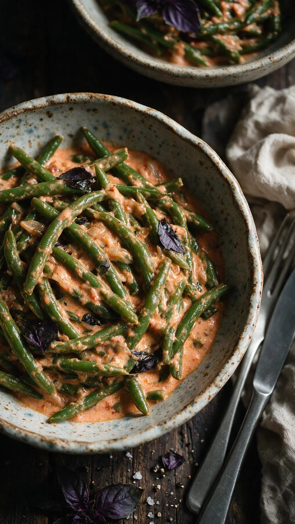 Bohnen in Tomaten-Joghurt-Creme