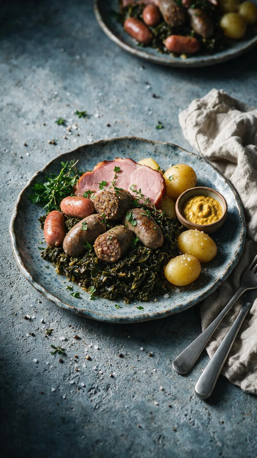 Grünkohl mit Pinkel und Kassler
