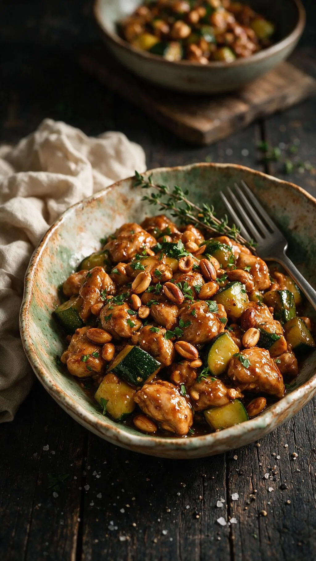 Hähnchen-Erdnuss-Pfanne