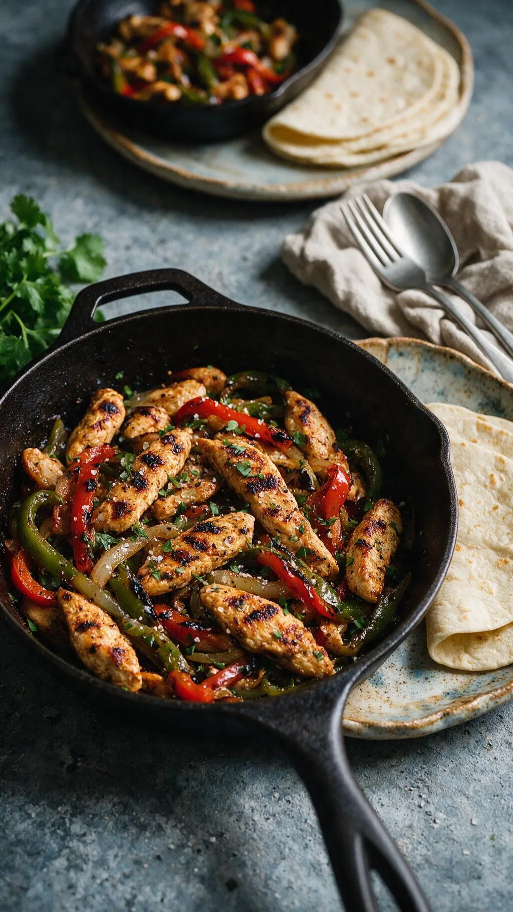 Hähnchen-Fajitas