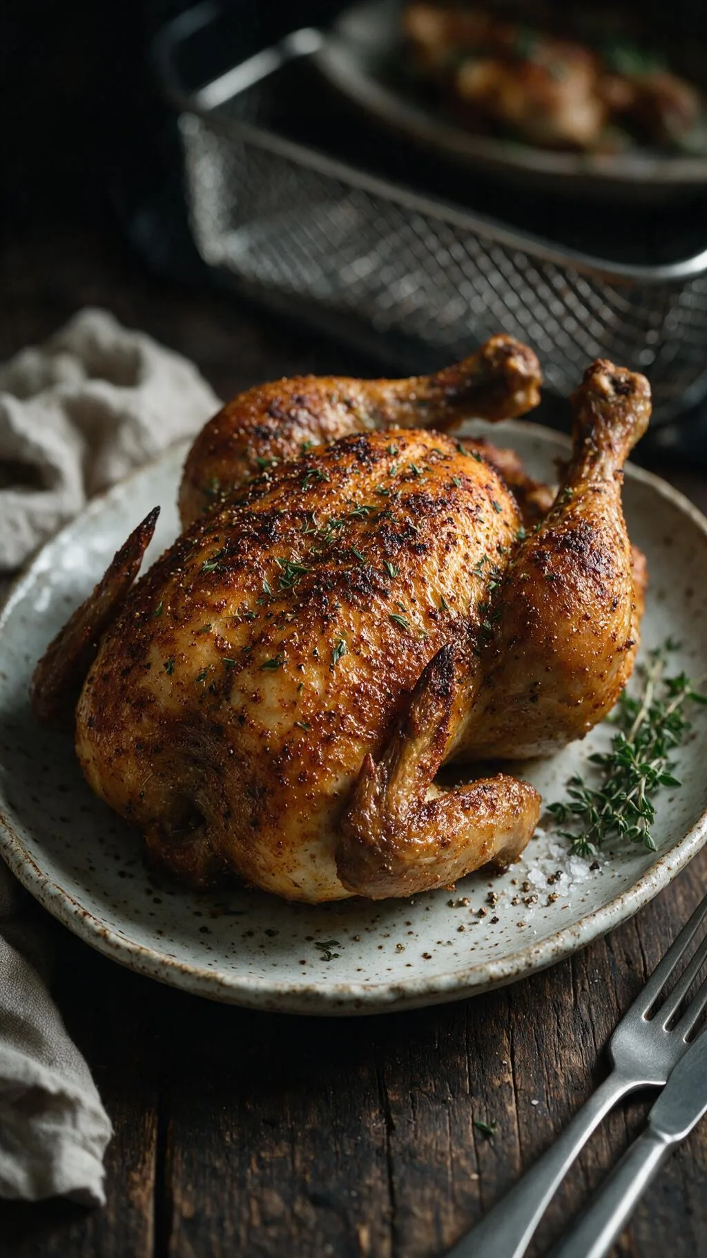 Ganzes Hähnchen im Airfryer