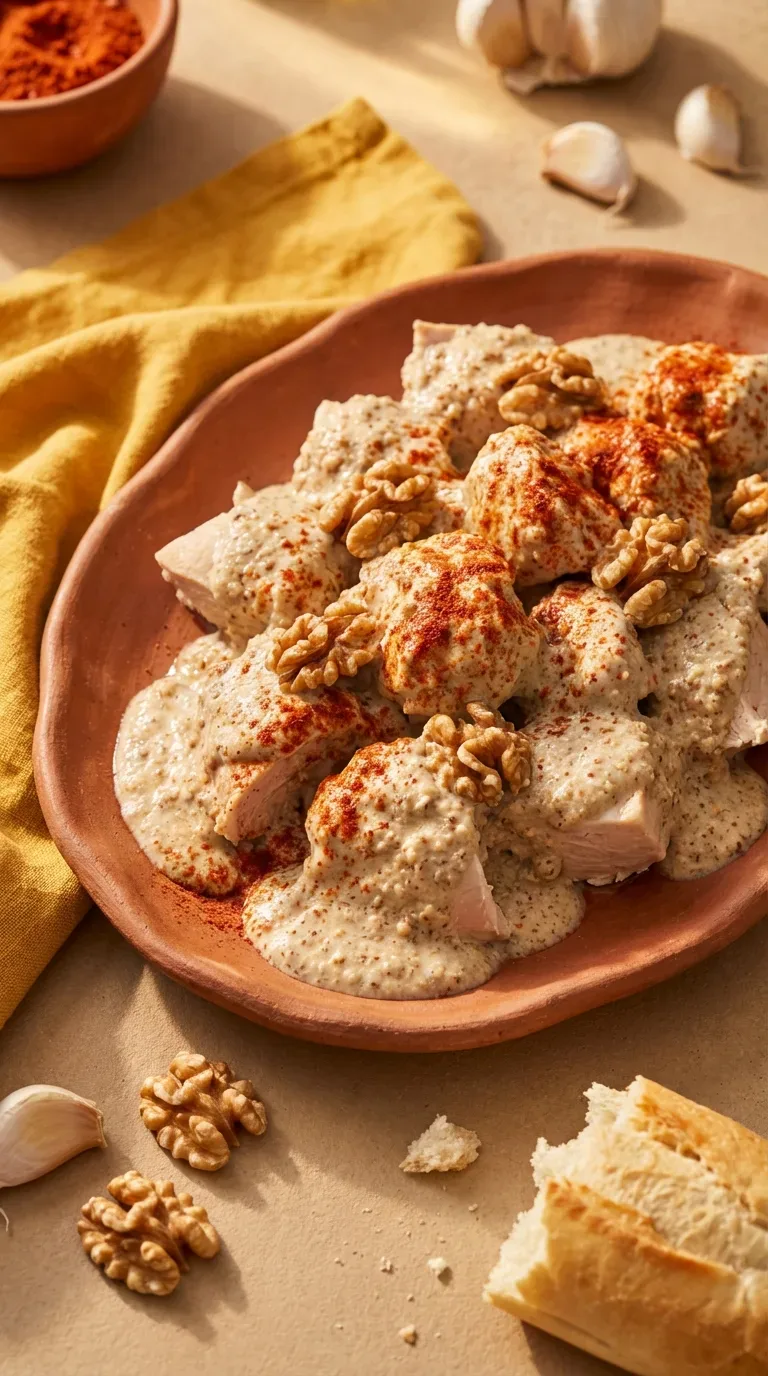 Hähnchen in Walnuss-Paprika-Sauce