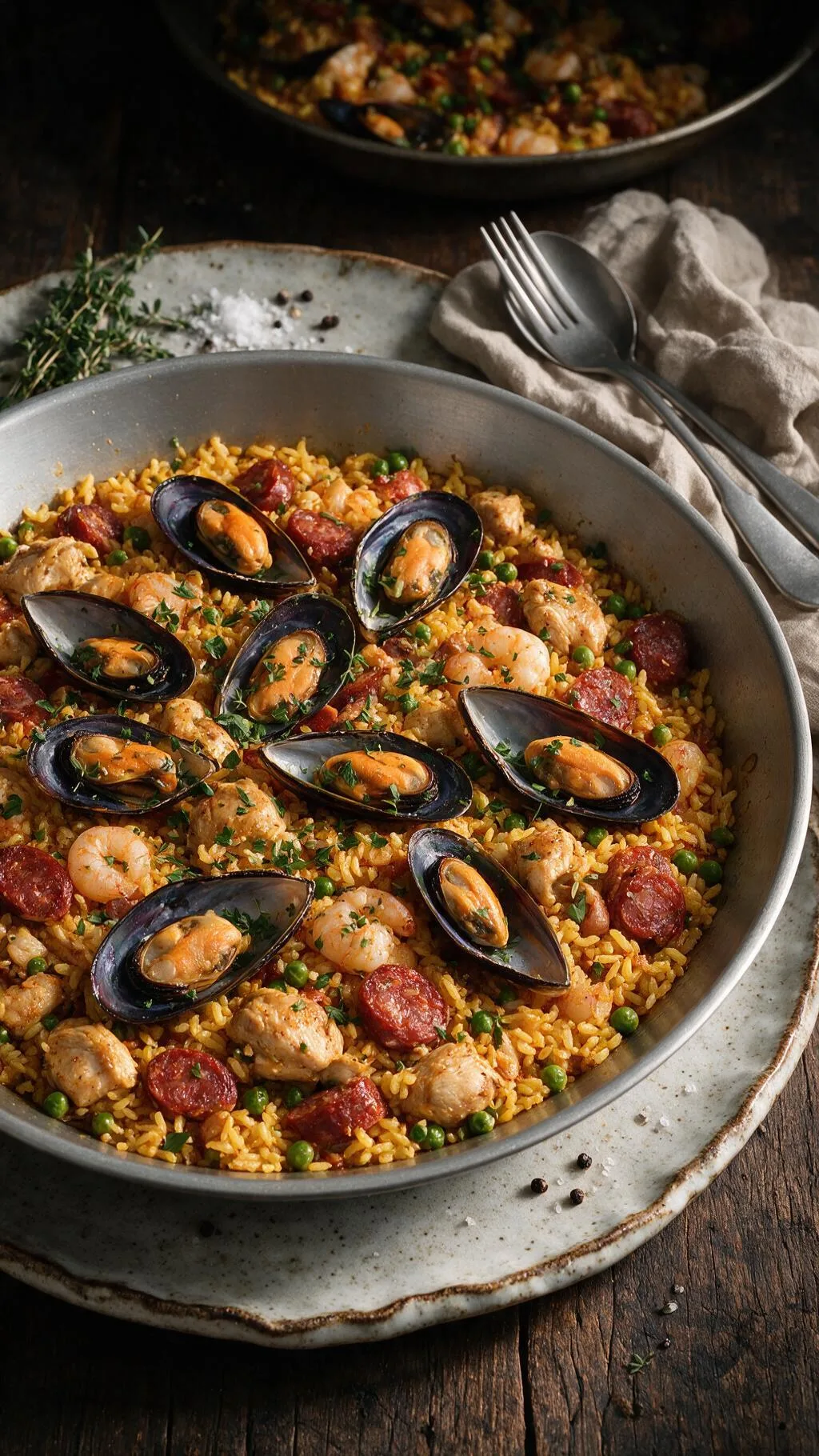 Hähnchen-Paella mit Chorizo