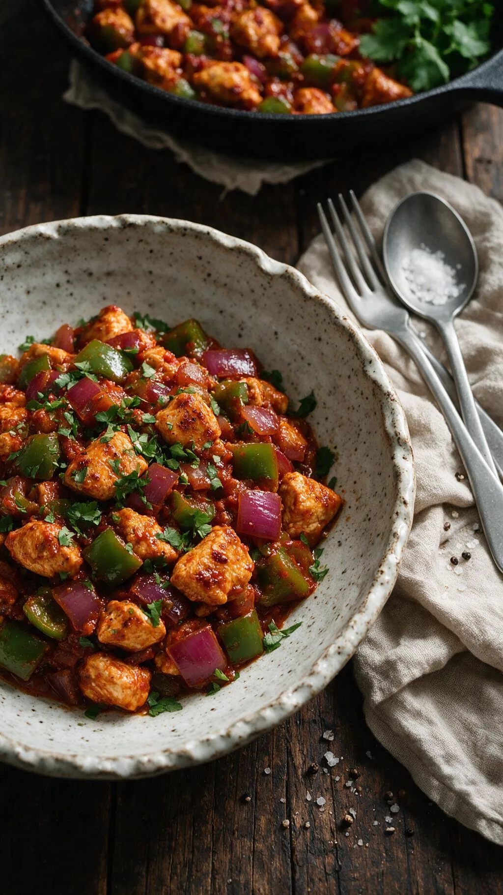 Paprika-Hähnchen-Pfanne