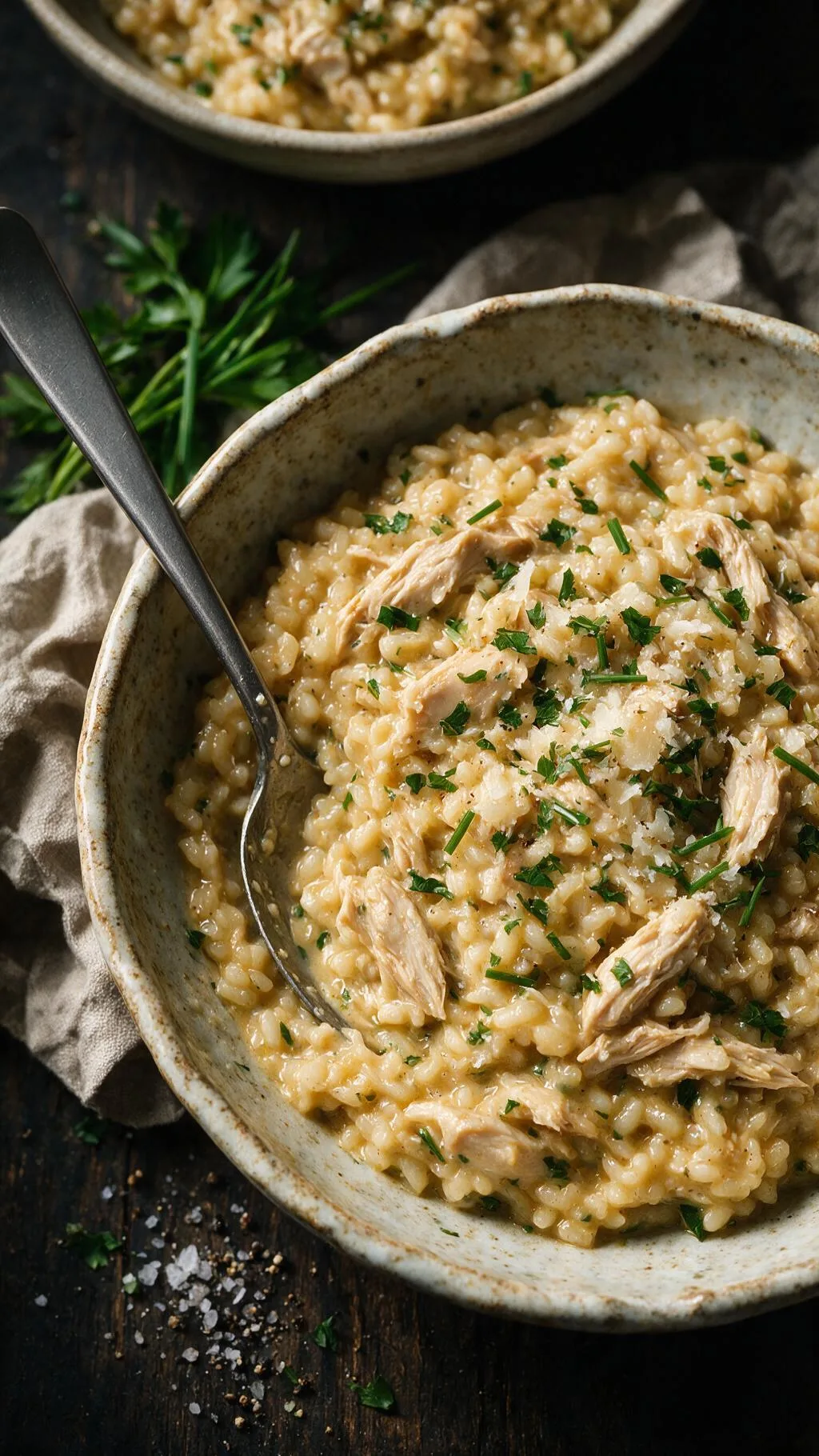 Hähnchen-Risotto mit Kräutern