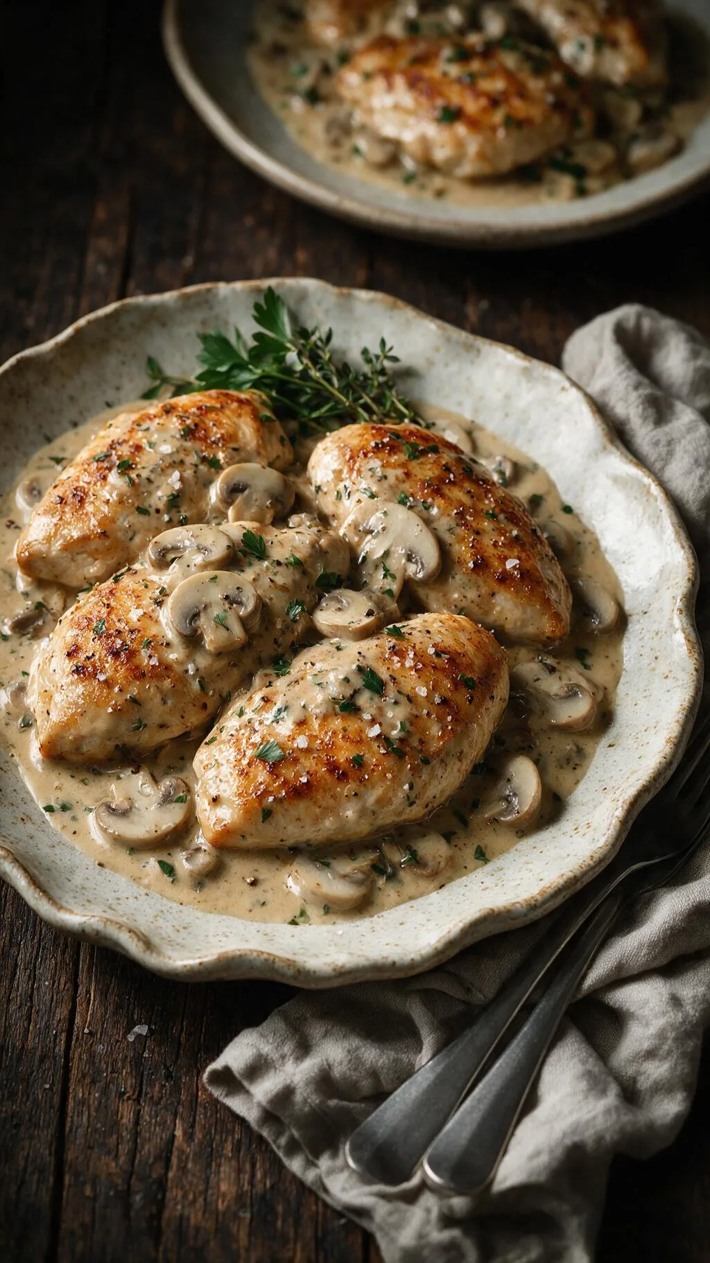Hähnchenbrust mit Pilzsauce