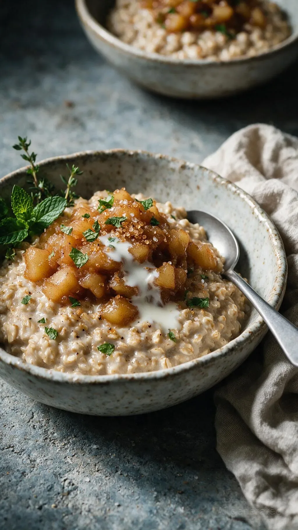 Haferflocken-Porridge mit Apfel
