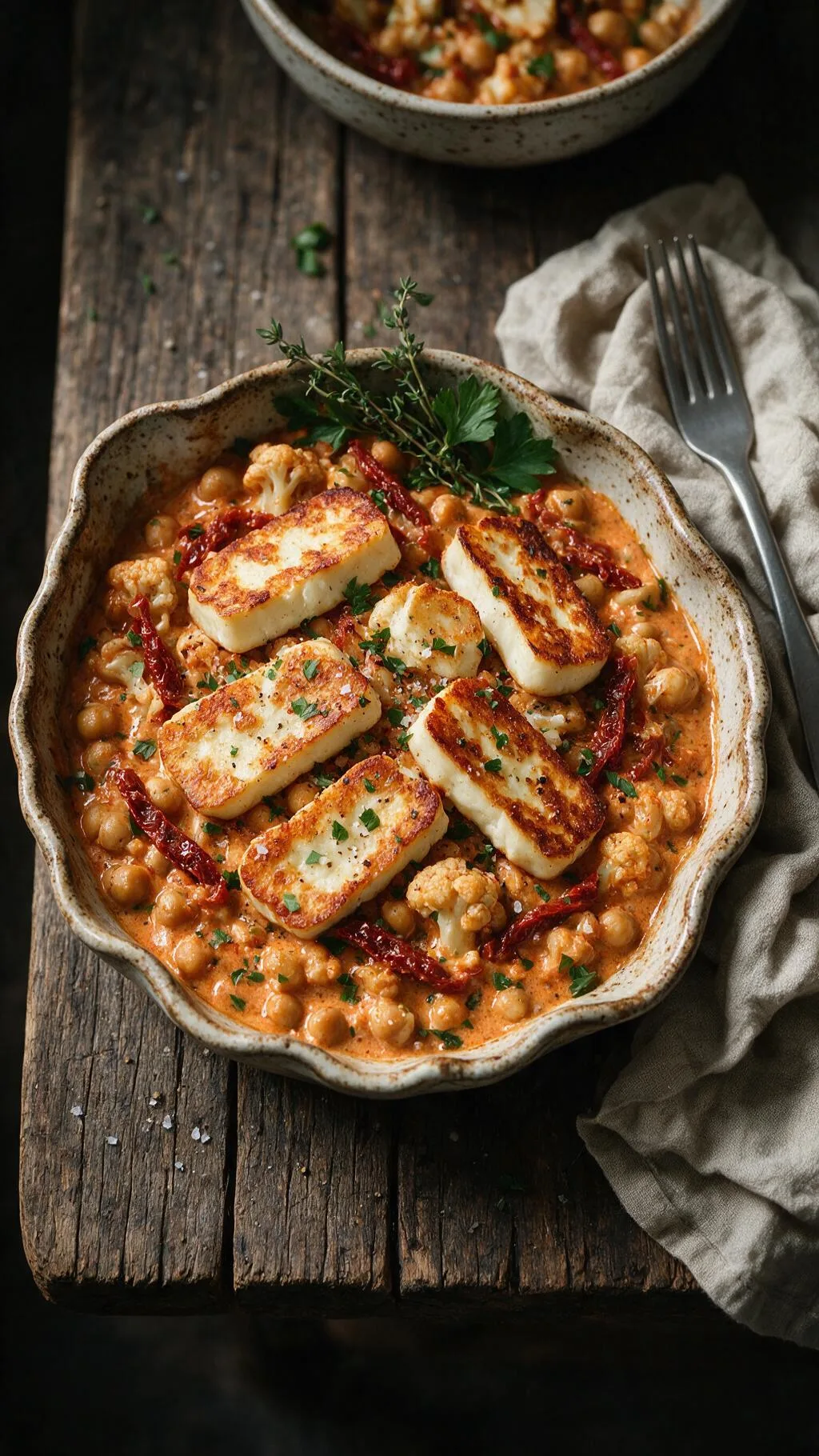 Halloumi-Kichererbsen-Pfanne