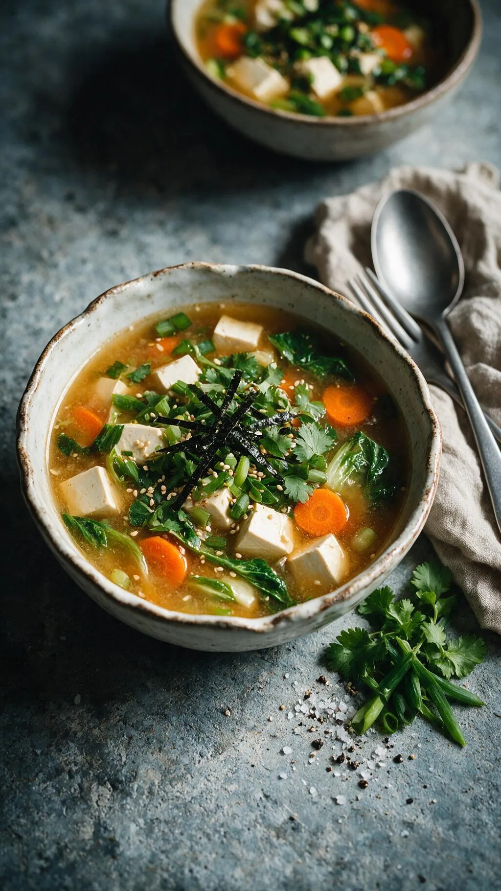 Miso-Suppe mit Tofu