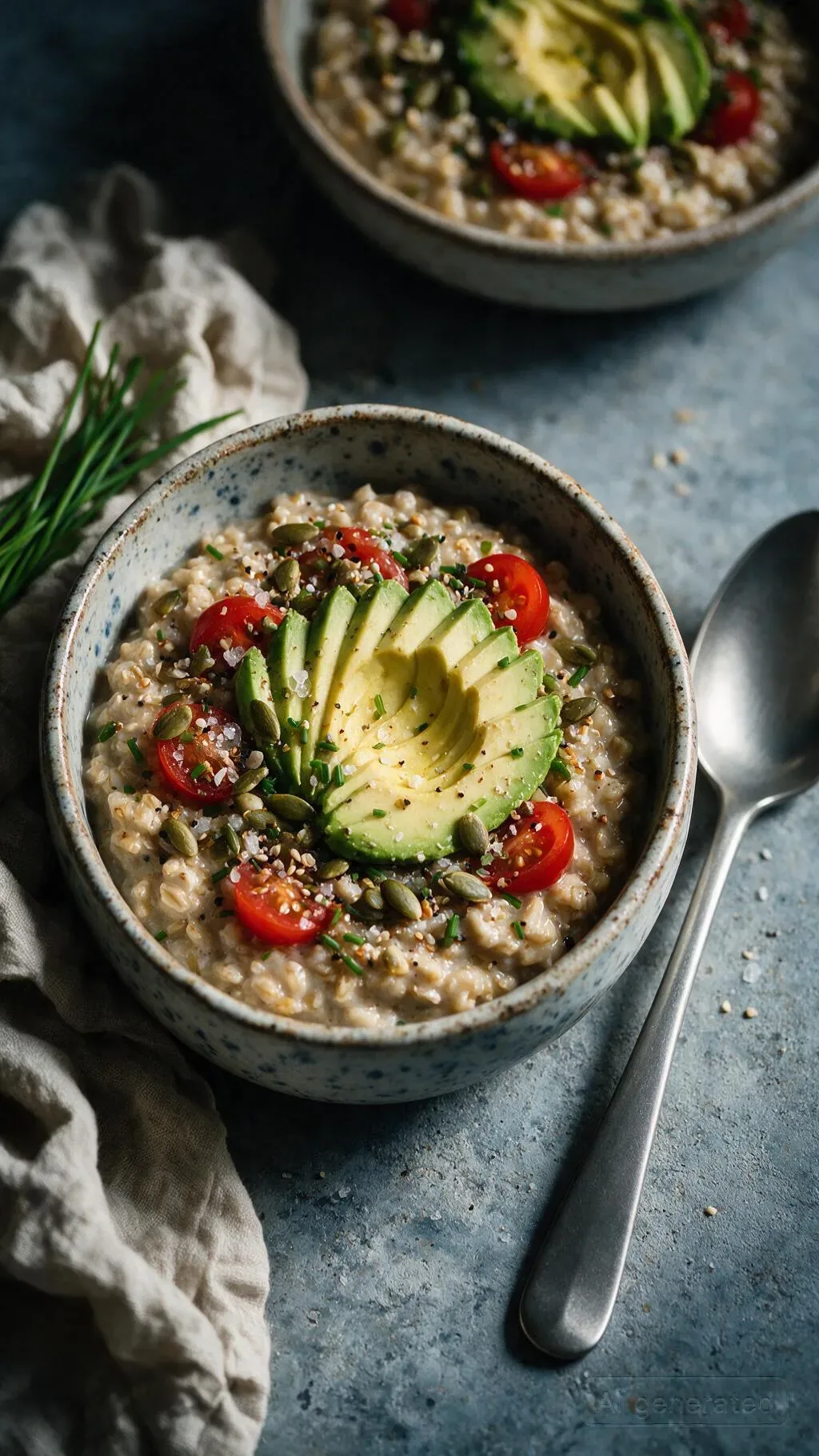 Herzhafte Haferflocken mit Avocado