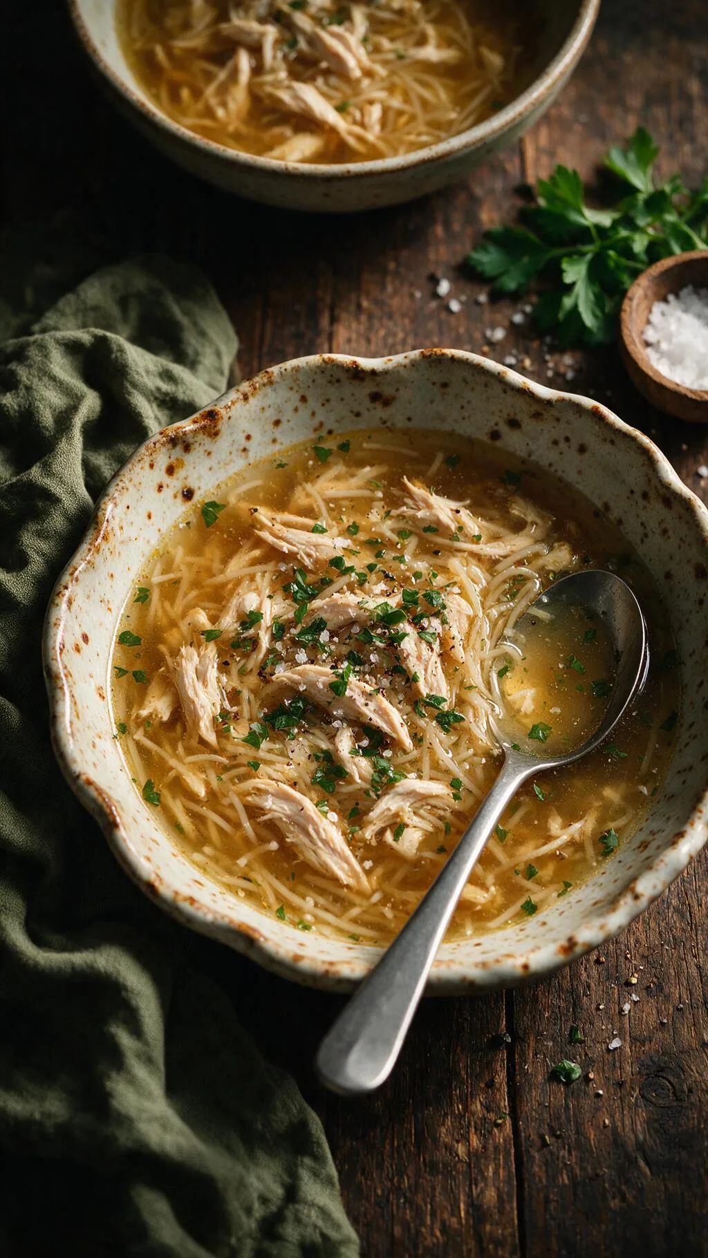 Würzige Hühnersuppe mit Ingwer