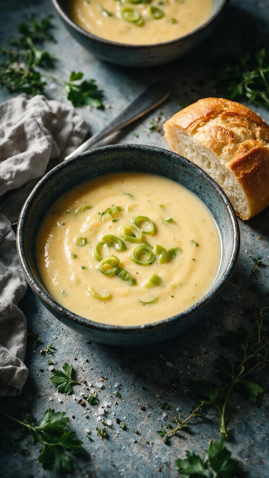 Käse-Lauch-Suppe