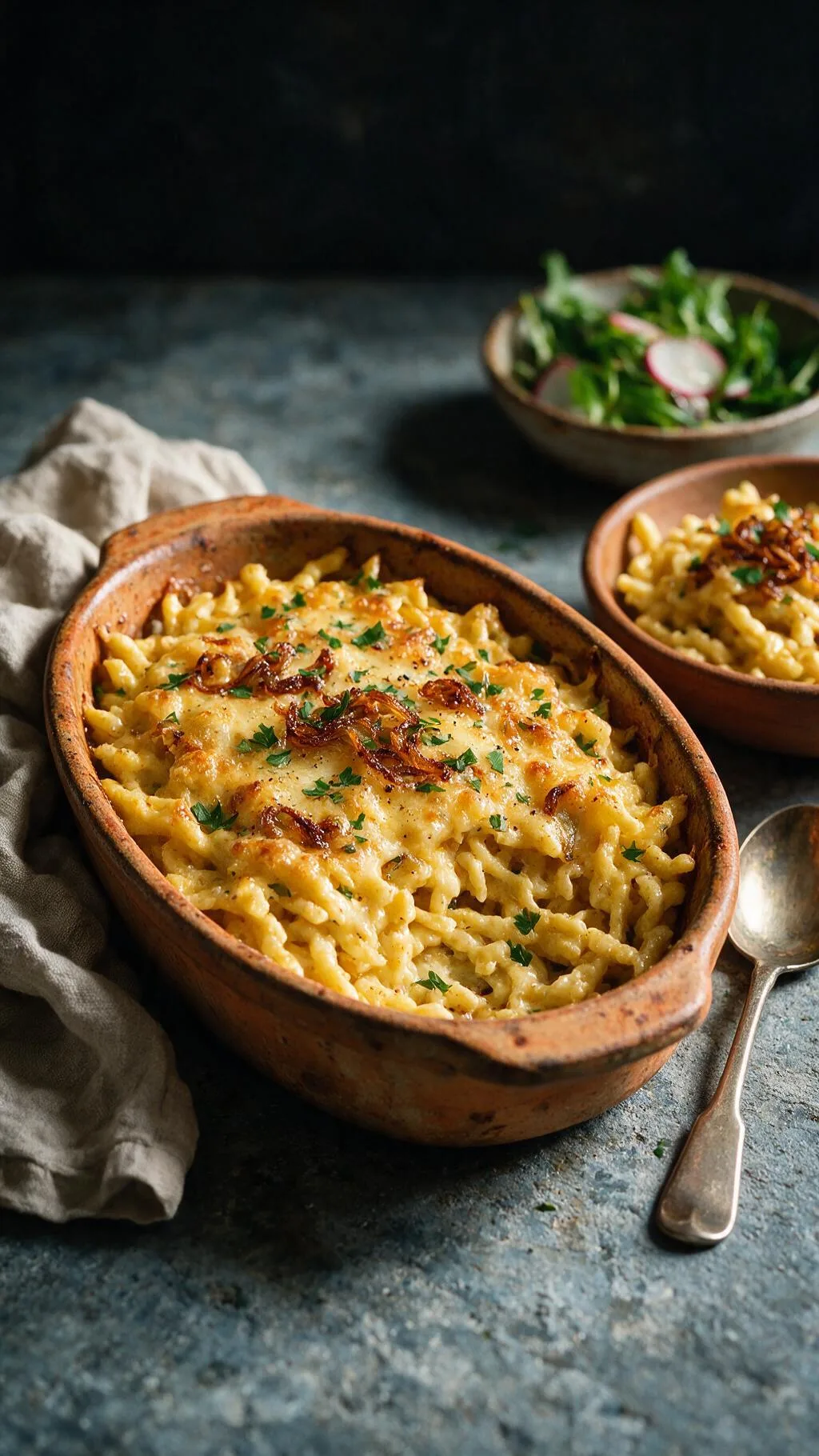 Käsespätzle mit Röstzwiebeln