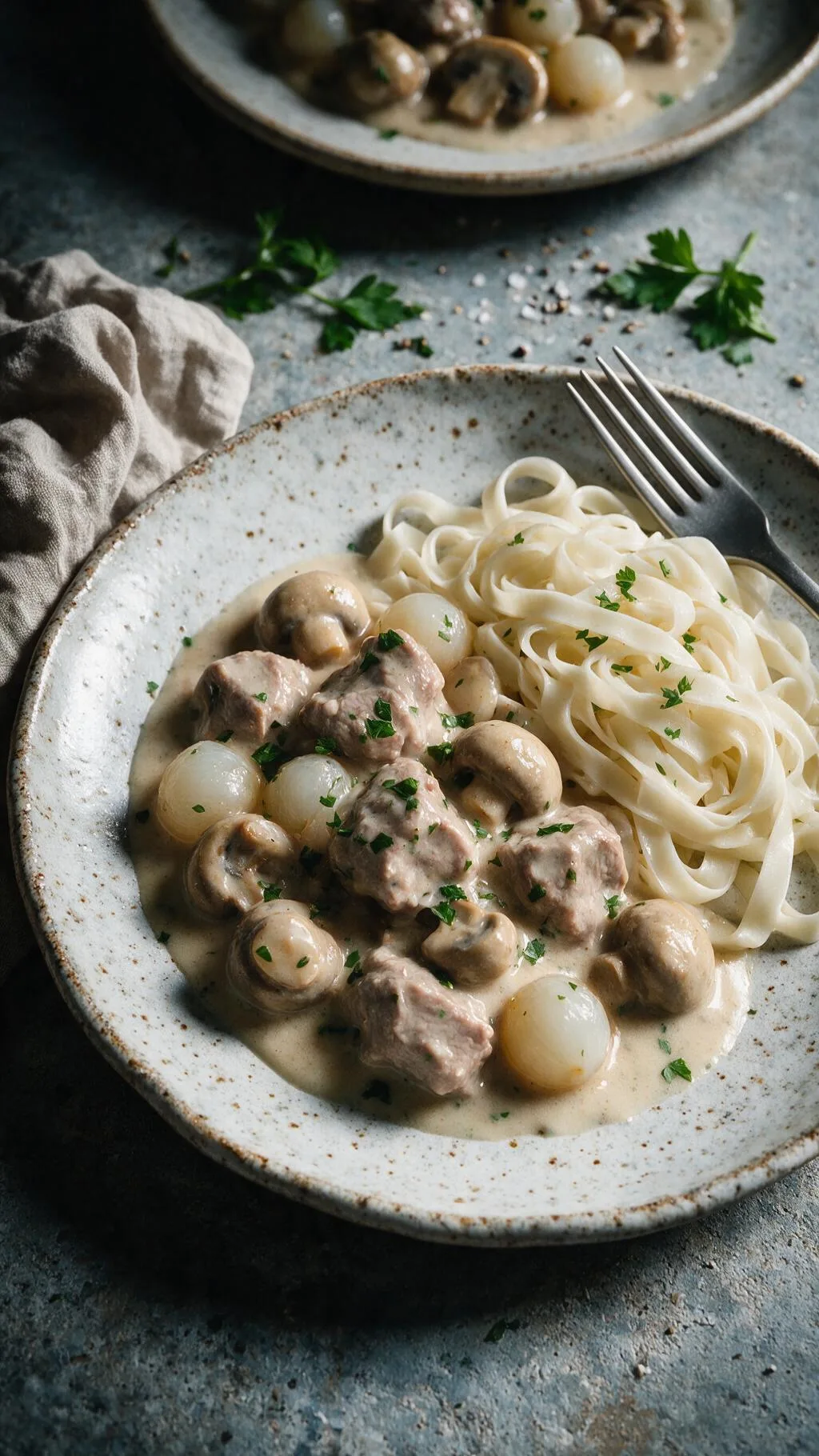 Kalbsblanquette mit Champignons