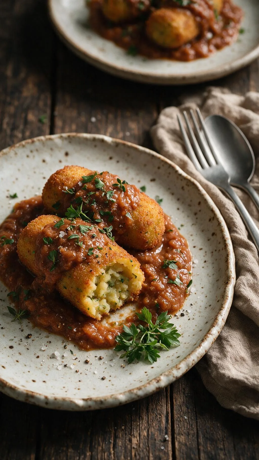 Kartoffel-Erbsen Kroketten