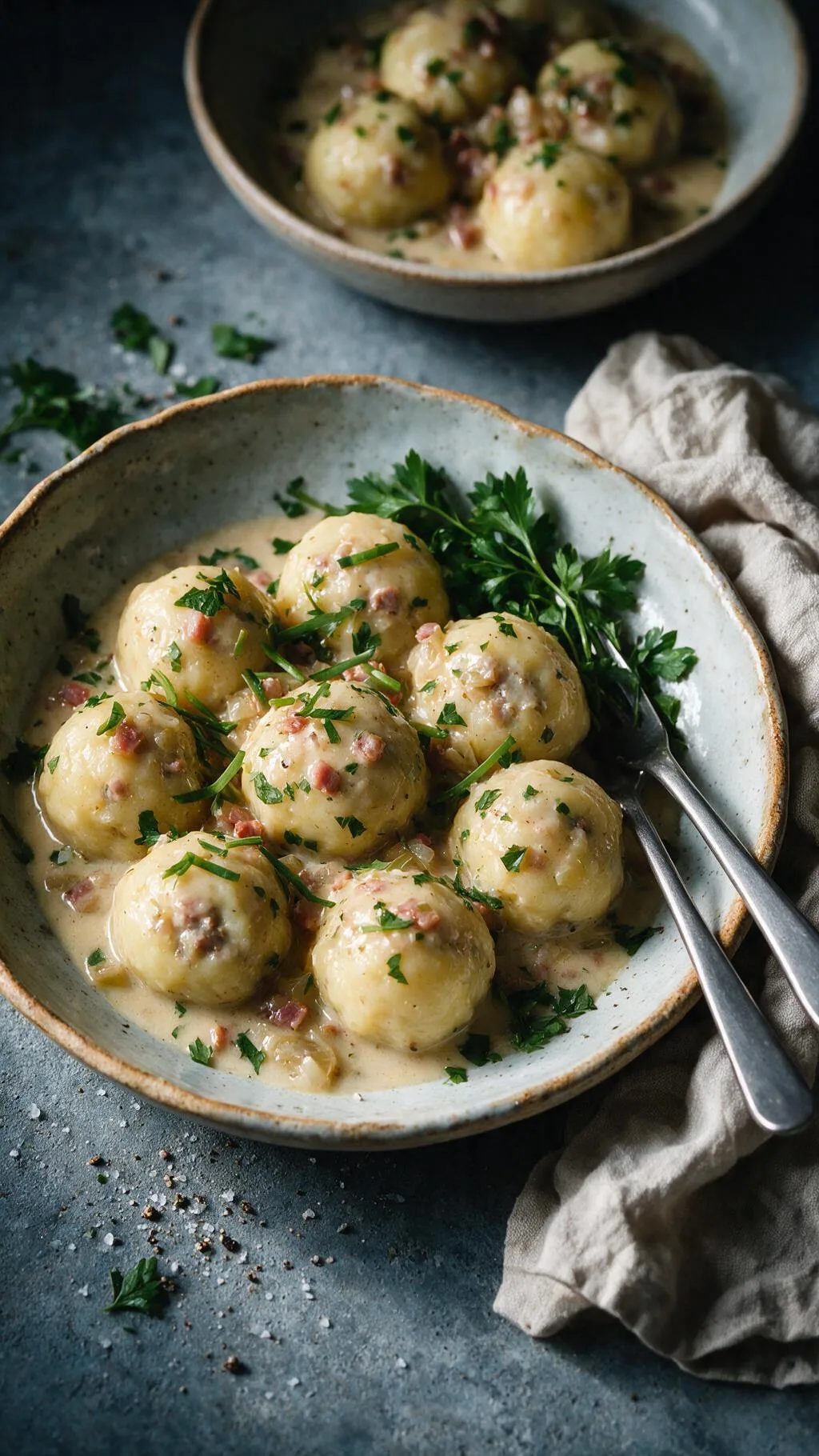 Kartoffelklöße mit Hackfleisch