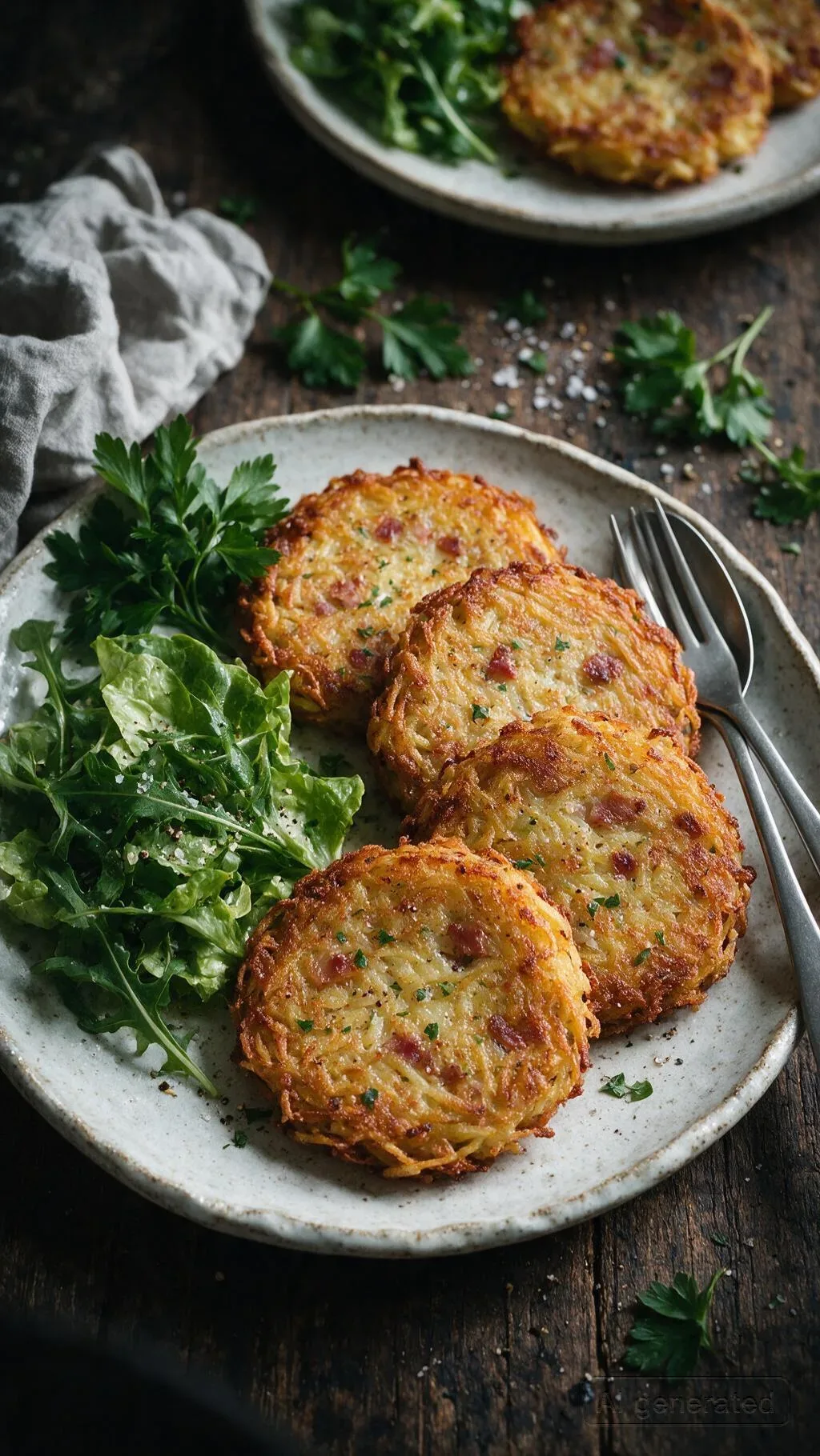 Kartoffelpuffer mit Speck & Kräutern