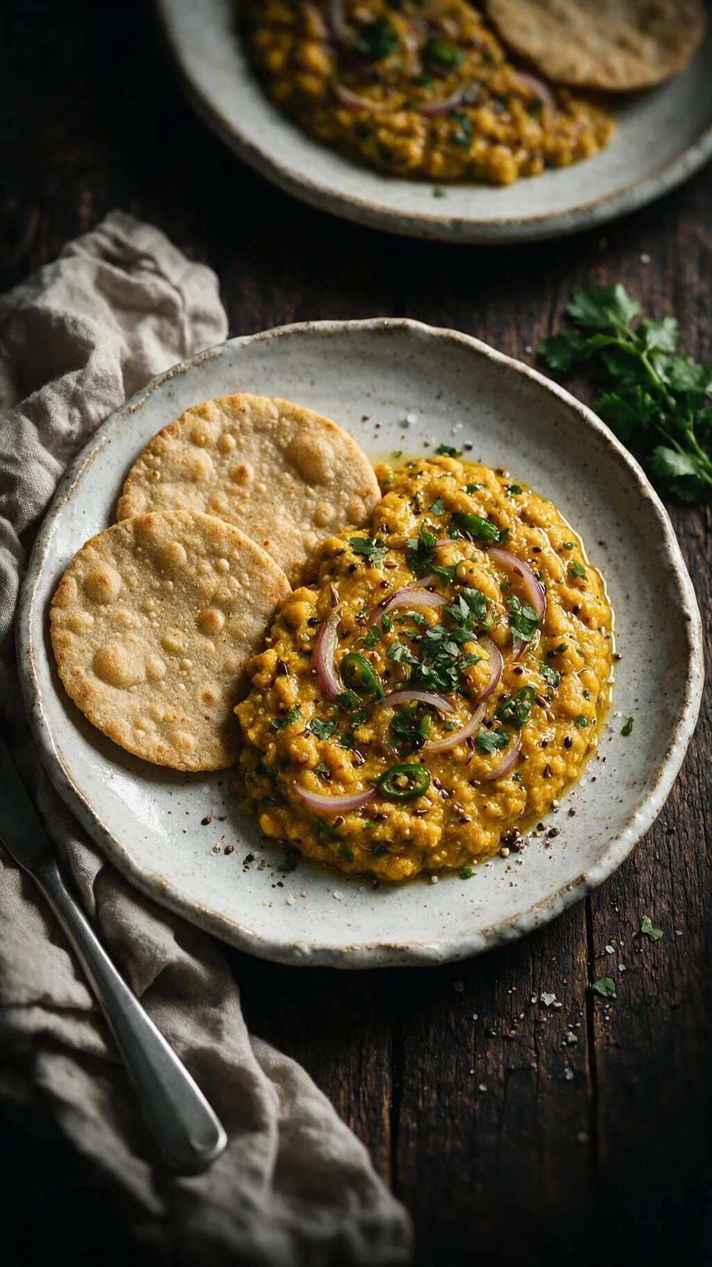 Kichererbsen-Curry mit Fladenbrot