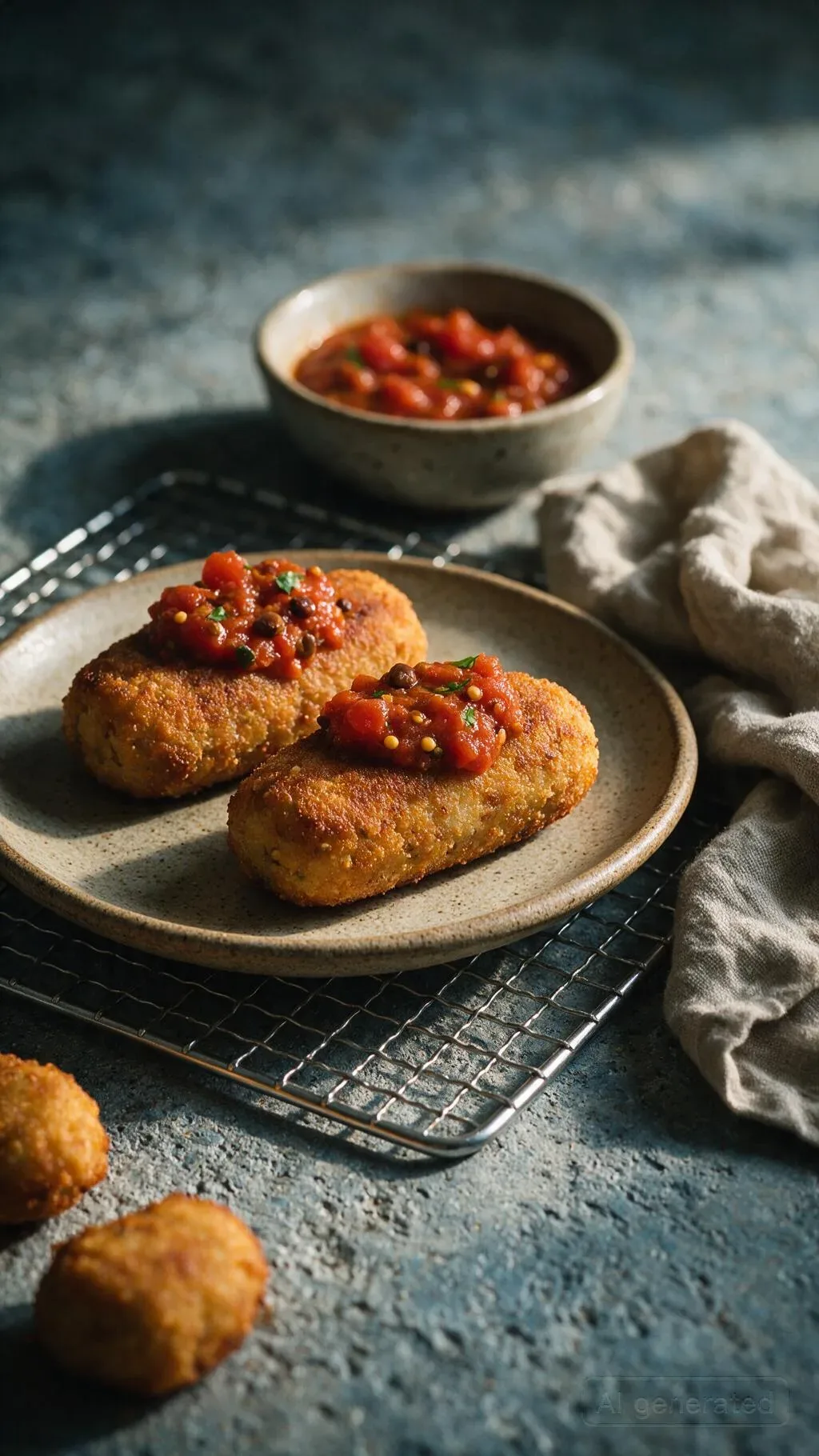 Kichererbsenmehl-Kroketten