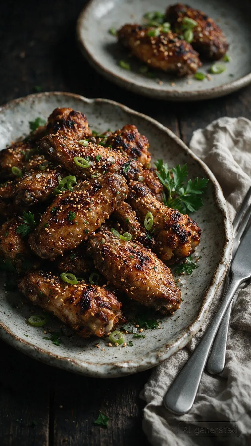 Hähnchenflügel mit Sesam