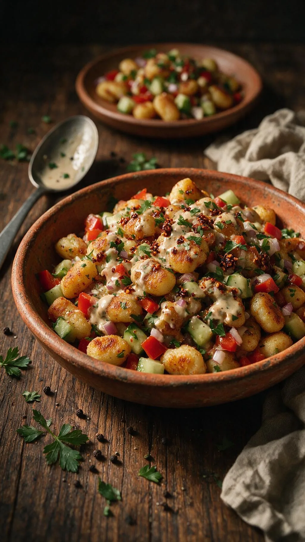 Knuspriger Gnocchi-Salat