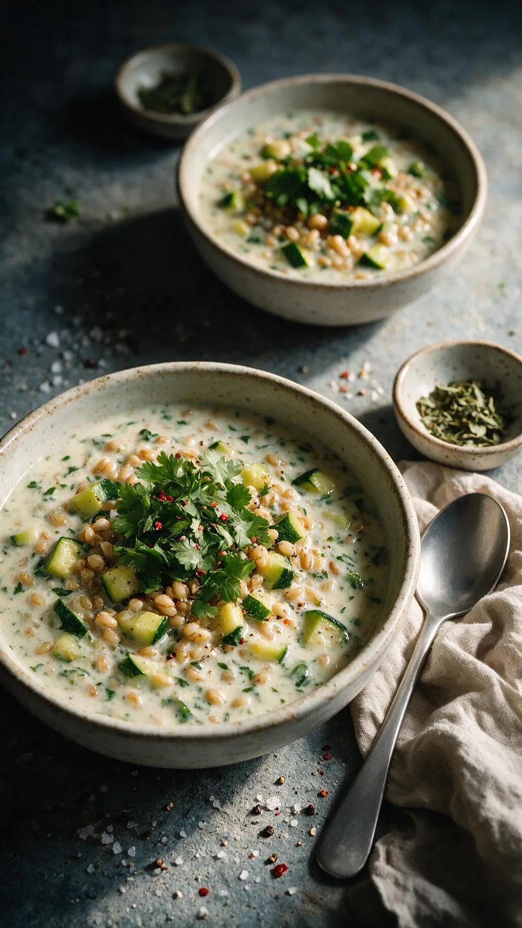 Joghurt-Suppe mit Zucchini