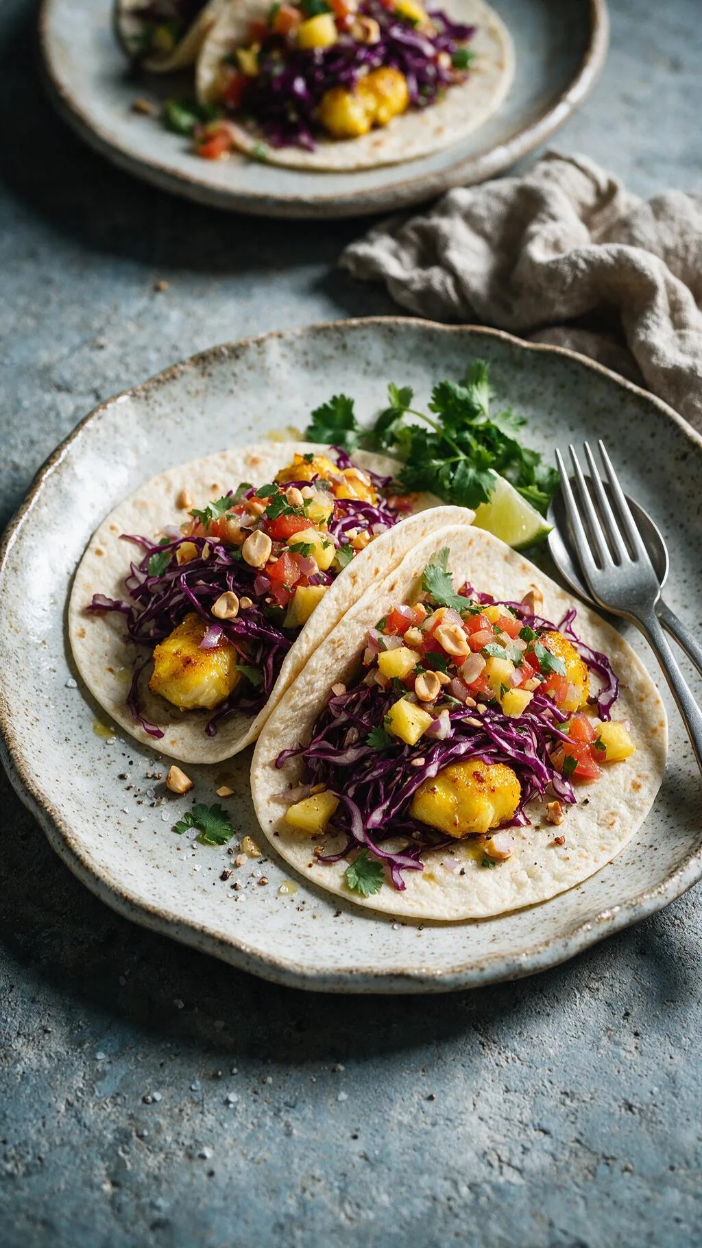 Kurkuma-Fisch-Tacos