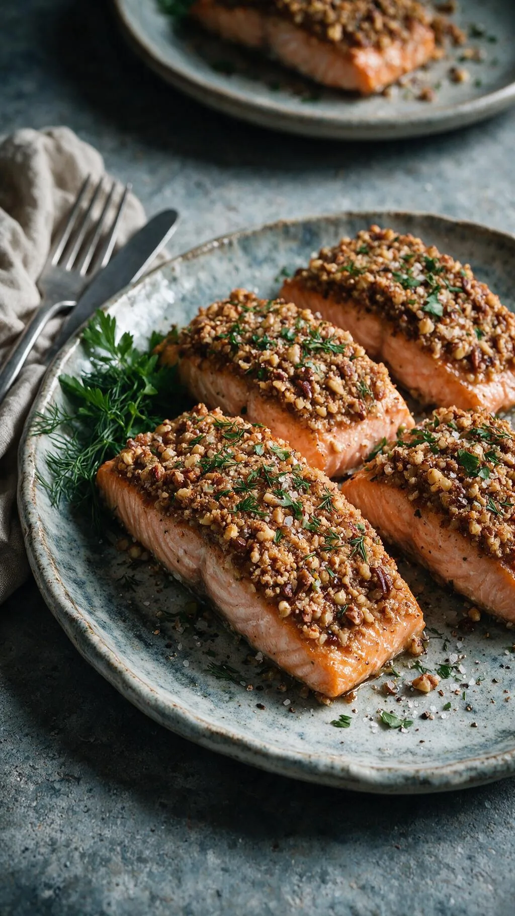 Lachsfilet mit Senfkruste