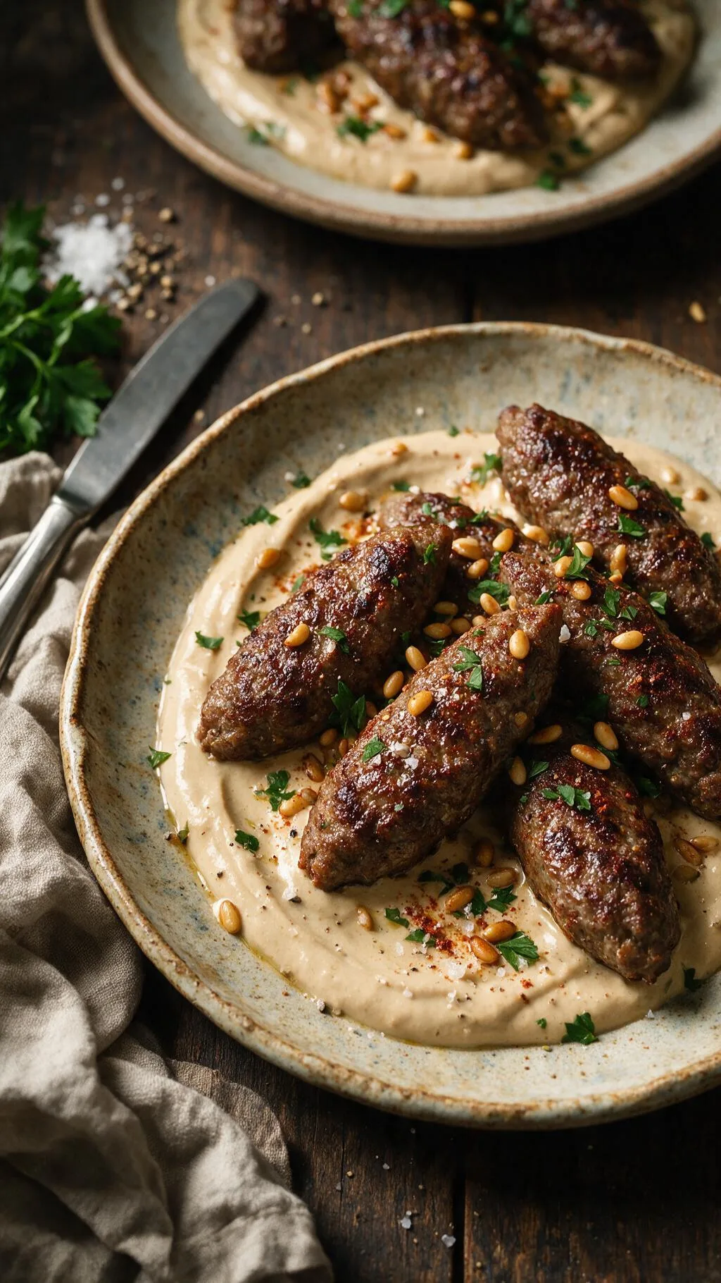 Lamm-Kofta in Tahini-Sauce