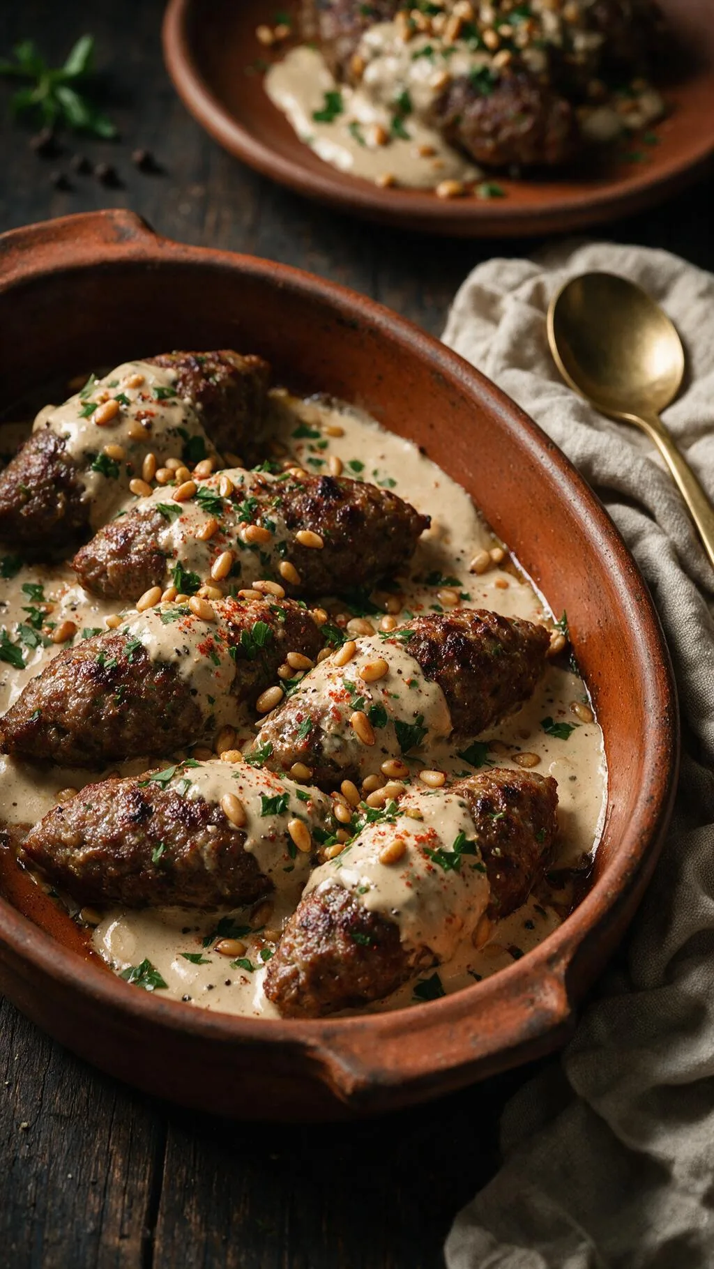 Lamm-Kofta mit Tahini-Sauce